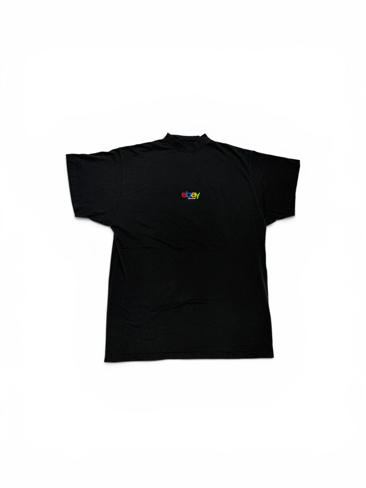 Balenciaga Balenciaga Ebay Embroidery Oversized Black Tee Shirt Size US M / EU 48-50 / 2 - 1 Thumbnail