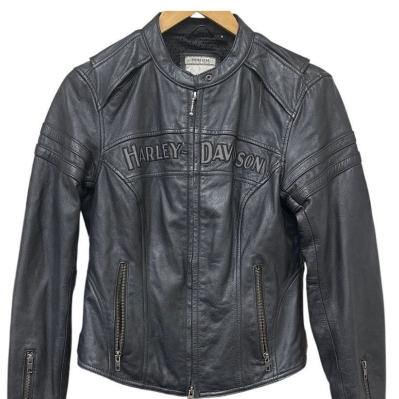 Harley Davidson Harley Davidson Leather Jacket Black Coat Small Riding Gear Size S / US 4 / IT 40 - 2 Thumbnail