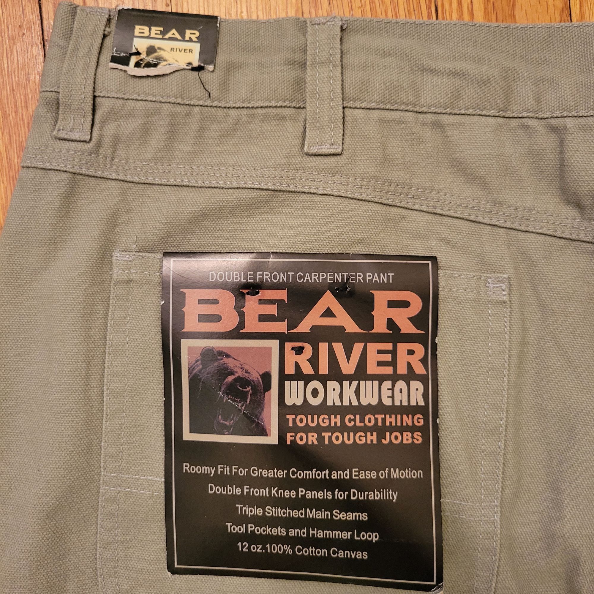 Vintage Bear River Workwear Double Front Carpenter Pants 42x30 Heavy Size US 42 / EU 58 - 2 Thumbnail