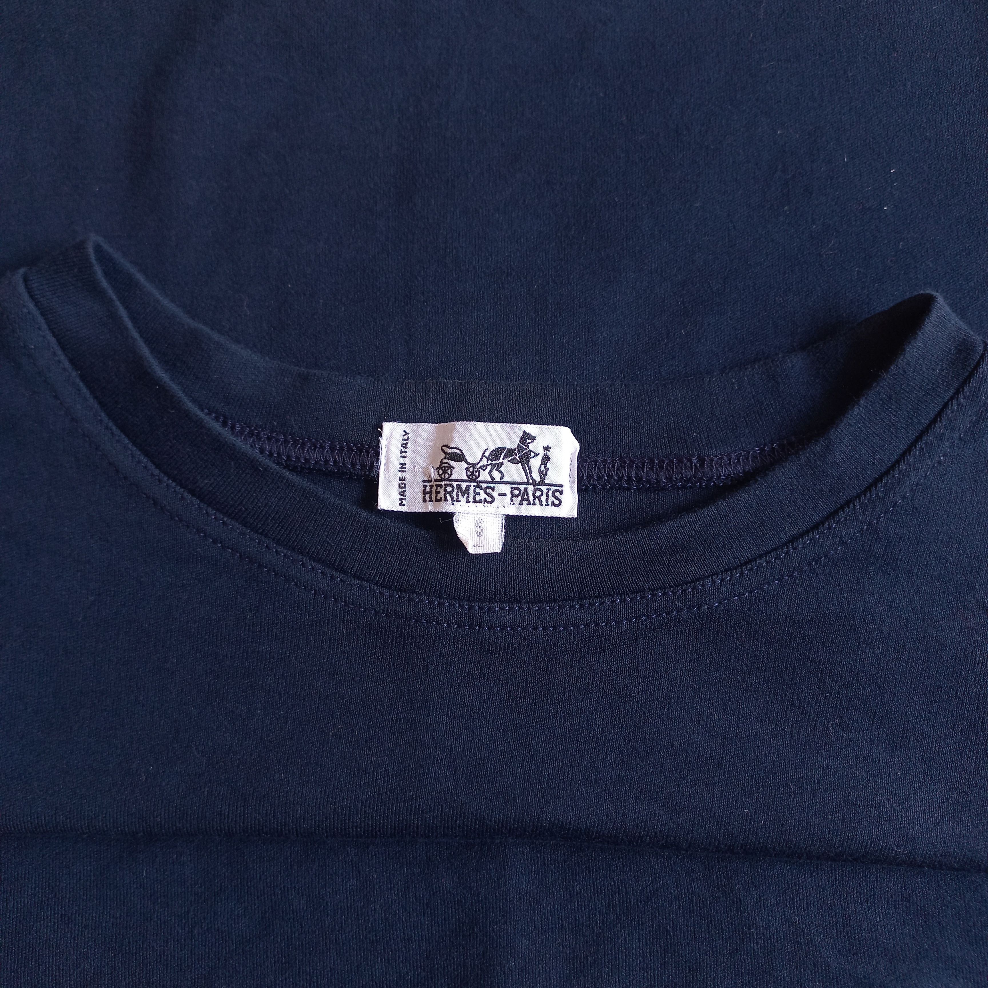 Designer Hermes Paris - Vintage Embroiderry Logo Longsleeve Size S / US 4 / IT 40 - 6 Thumbnail