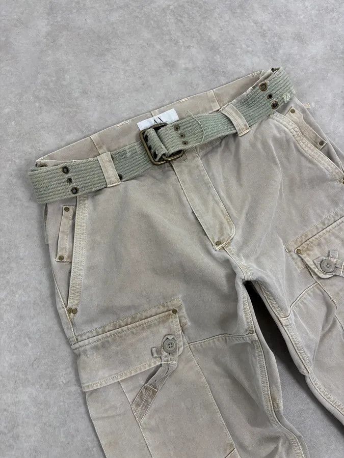 Armani 2000s Armani Khaki Cargo Belted Pants Size US 32 / EU 48 - 6 Thumbnail