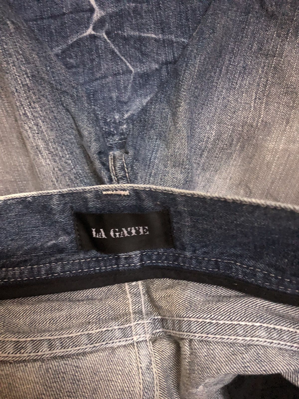 If Six Was Nine × Japanese Brand × Le Grande Bleu (L.G.B.) LA GATE Boot Cut Rusty Mud Max distressed Denim Pants Size 33" - 3 Thumbnail