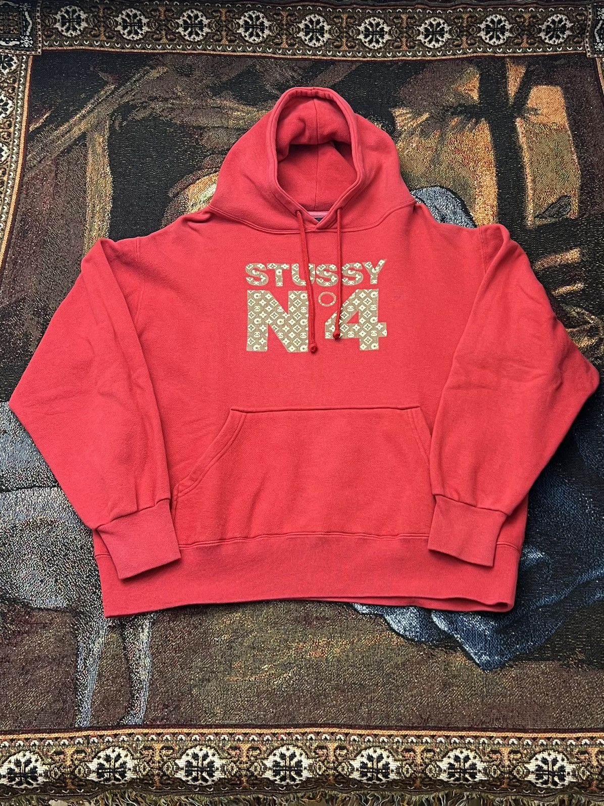 Stussy Vintage Stussy LV Parody Monogram Hoodie Size US L / EU 52-54 / 3 - 2 Thumbnail