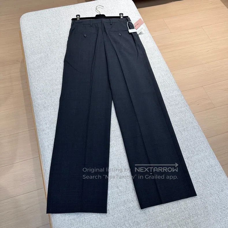 Miu Miu Miu Miu 36 Grey plaid trousers Size 35" - 2 Thumbnail