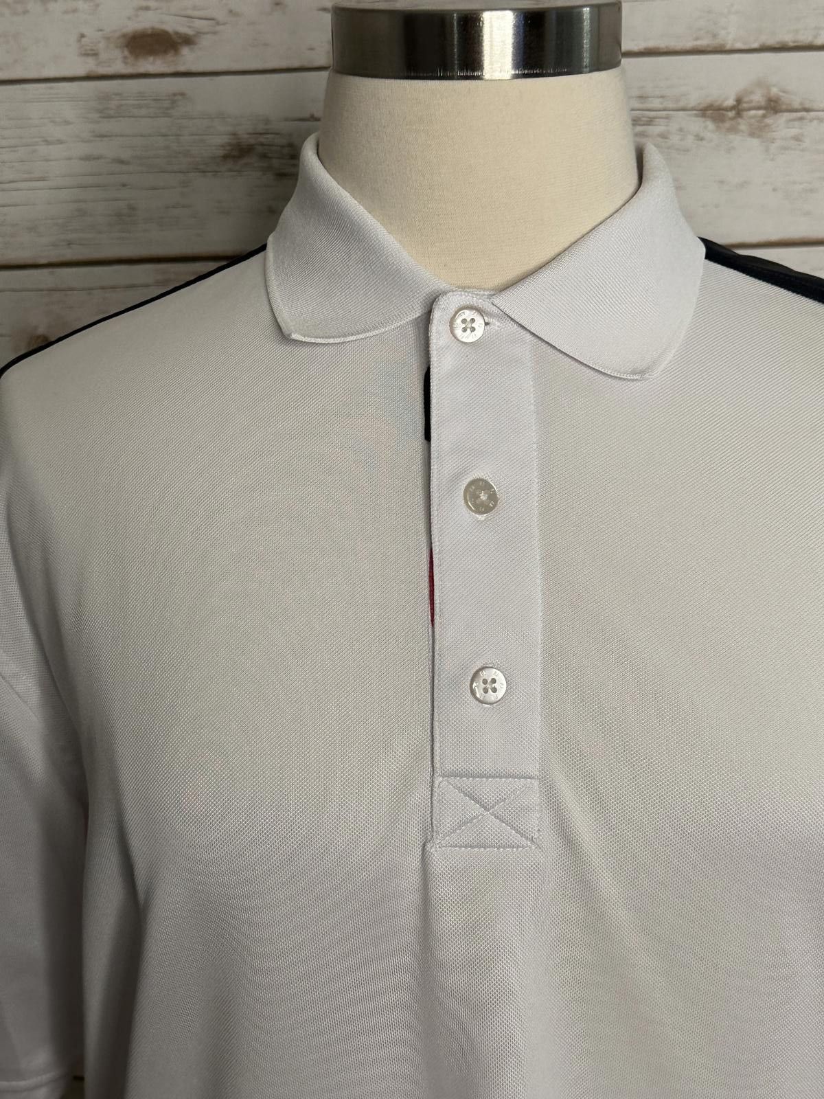 Footjoy FootJoy white/navy/pink striped performance golf polo shirt Size US L / EU 52-54 / 3 - 2 Thumbnail