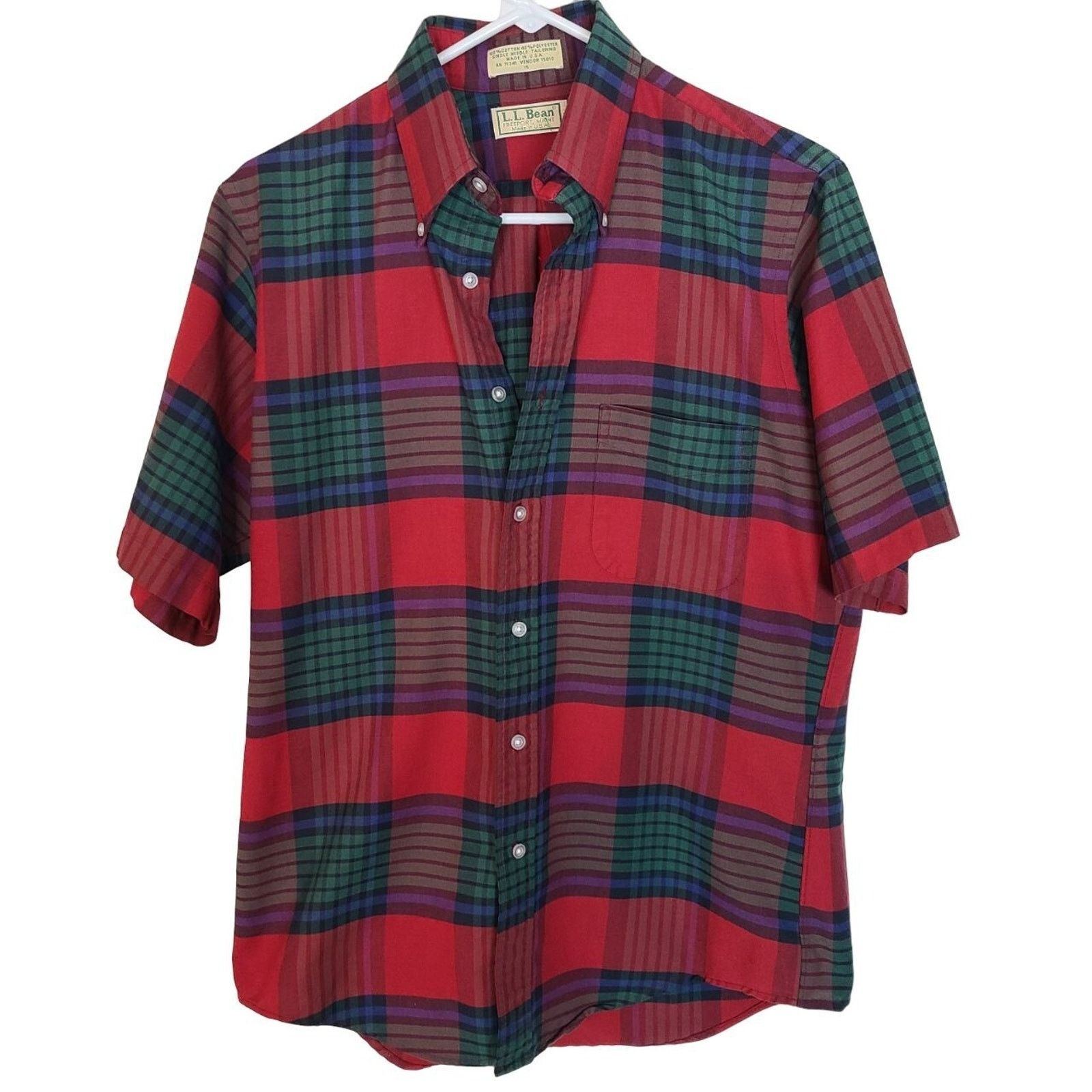 L.L. Bean Vintage LL Bean Mens Plaid Button Down Shirt Size L Preppy Size US L / EU 52-54 / 3 - 1 Thumbnail