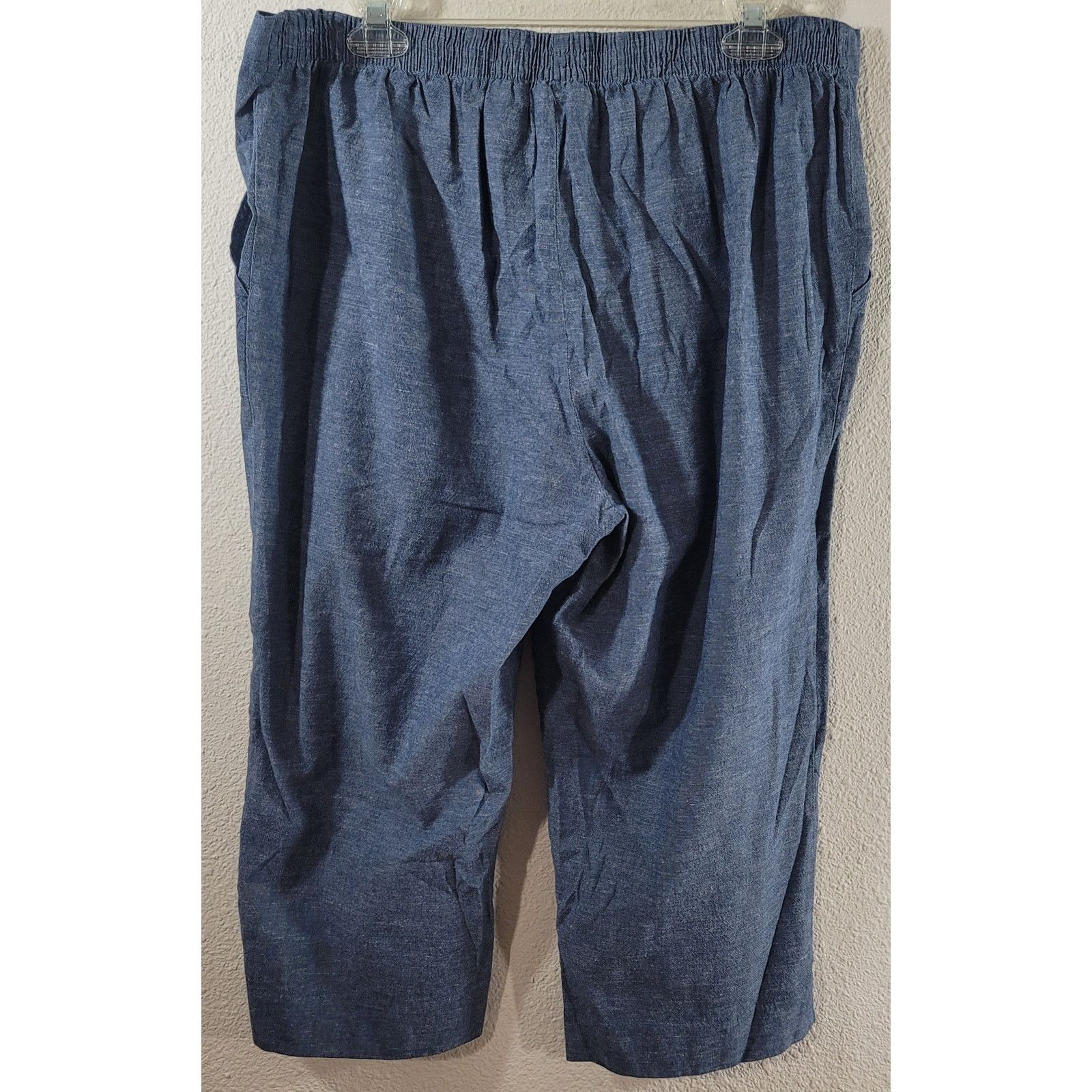 Other Alfred Dunner Blue Flat Front Cropped Pants 16 Lightweight Size 38" / US 16 / IT 52 - 2 Thumbnail