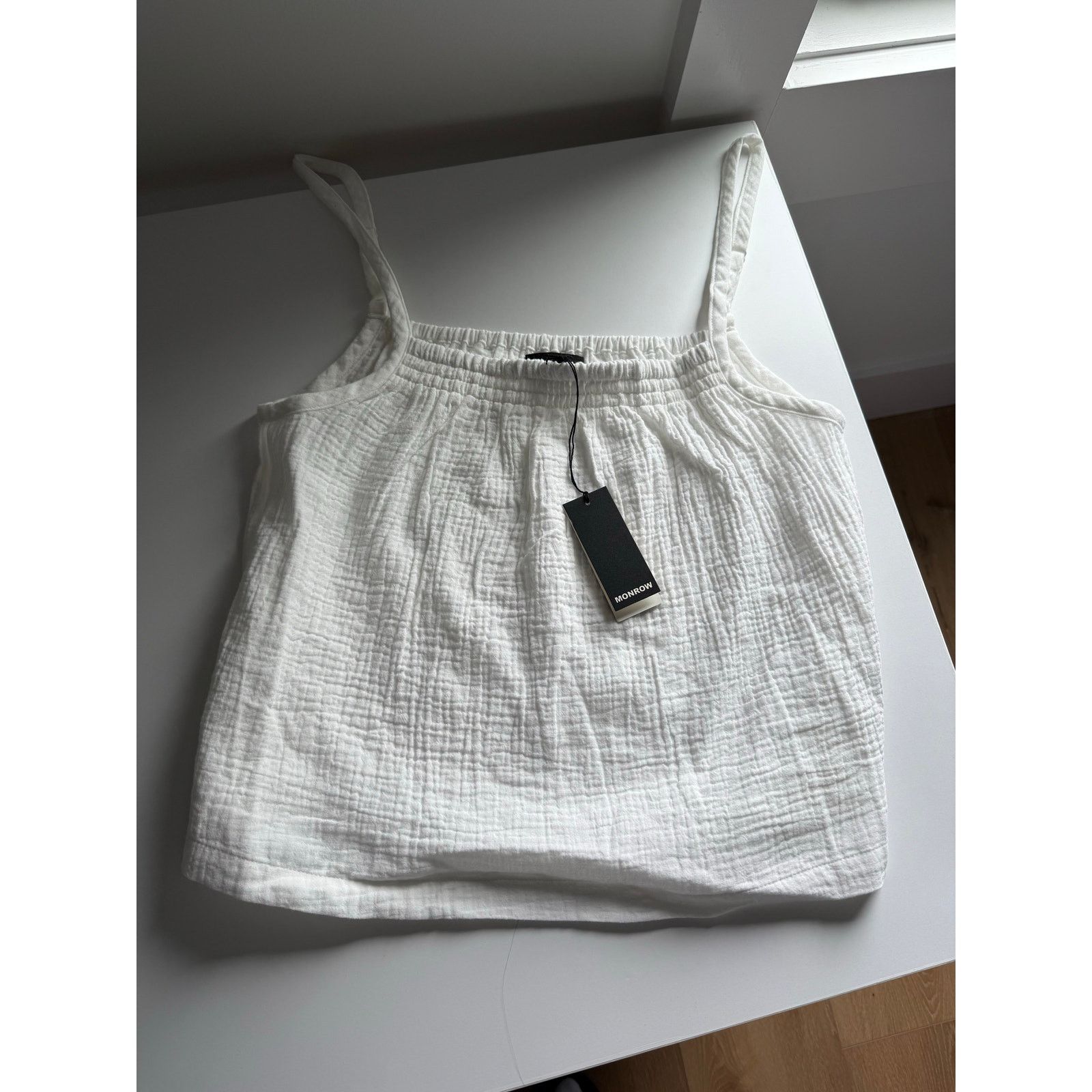 MONROW New Monrow Cotton Gauze Tank Top Small $144 Size S / US 4 / IT 40 - 5 Thumbnail