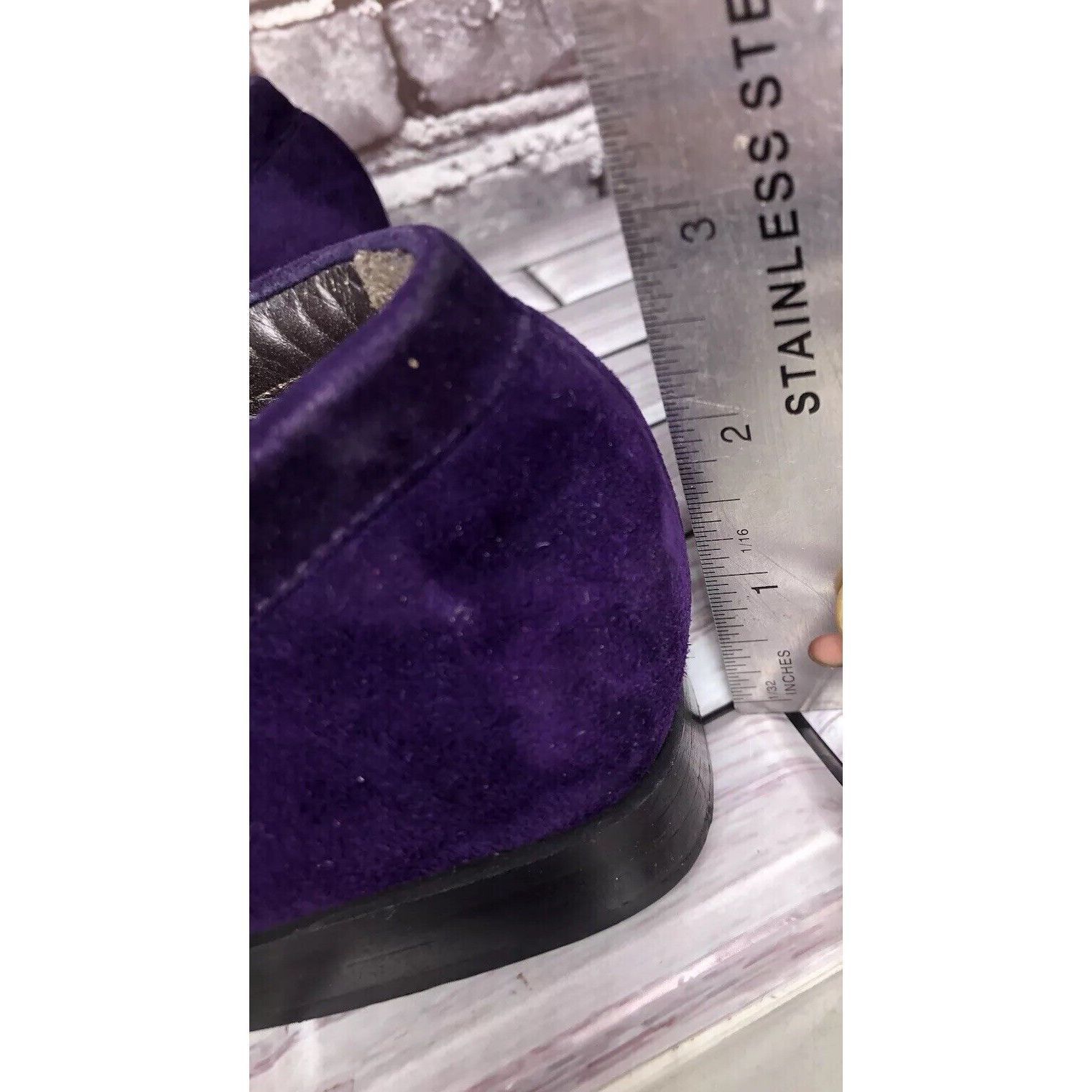 Stuart Weitzman Stuart Weitzman Purple Suede Leather Rhinestone Pump Shoes W Size US 8.5 / IT 38.5 - 18 Thumbnail