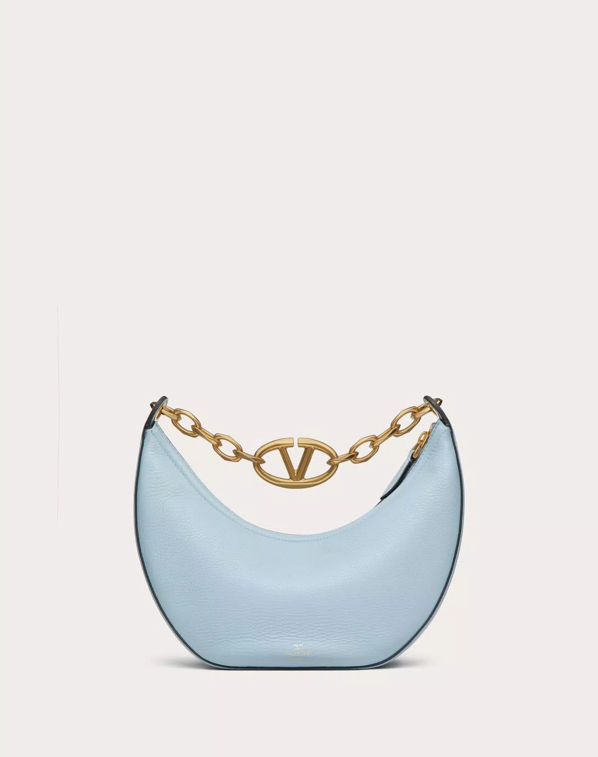 Valentino oc11z0725 Size:OS/Grainy Calfskin With Chain Bag in Sky Blue Size ONE SIZE - 3 Thumbnail