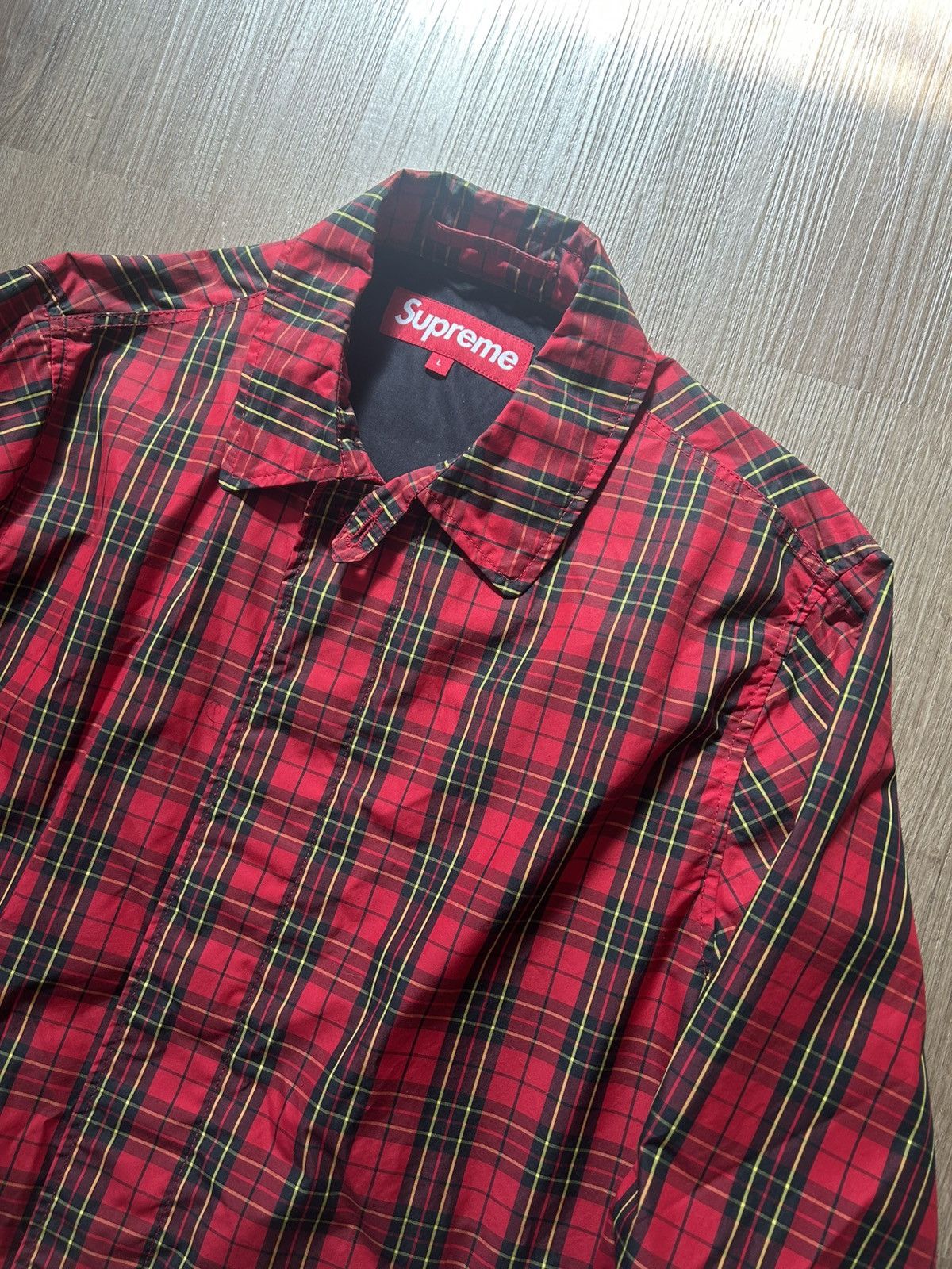 Supreme Supreme Red Plaid Trench Coat SS15 Size US L / EU 52-54 / 3 - 2 Thumbnail