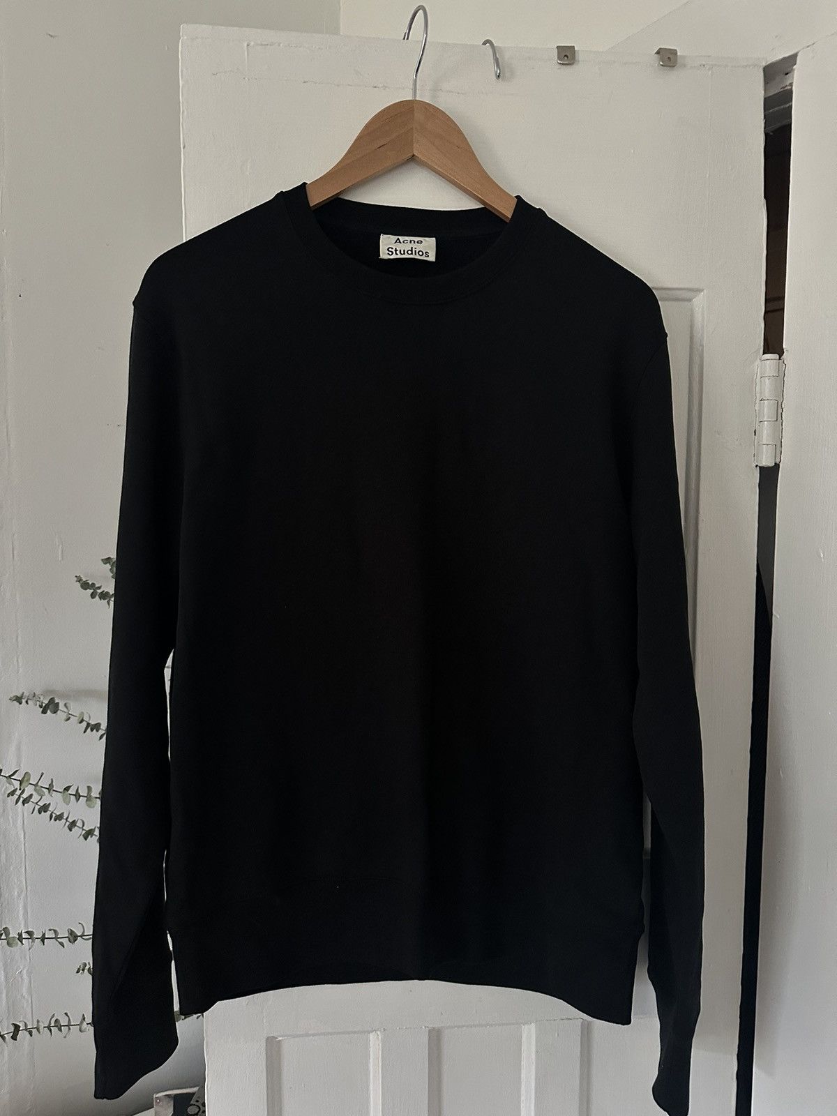 image of Acne Studios Casey Sweatshirt Sweater Black, Men's (Size Small)