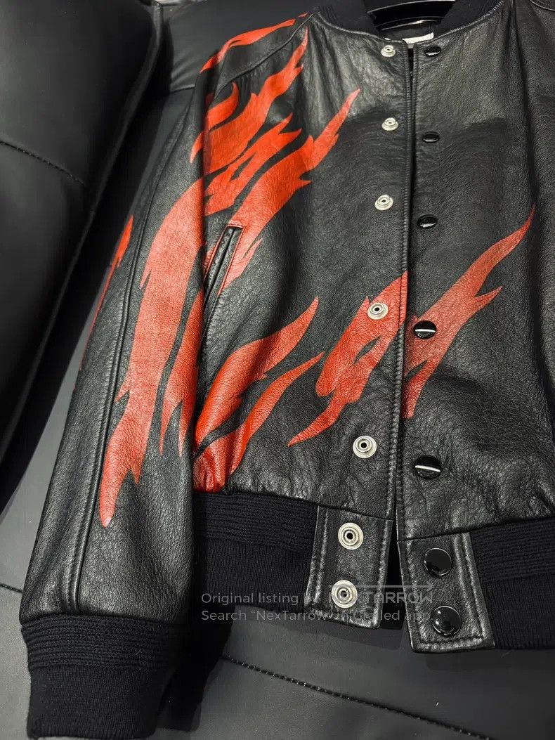 Saint Laurent Paris Saint Laurent Paris Flame Leather Jacket Size US S / EU 44-46 / 1 - 2 Thumbnail