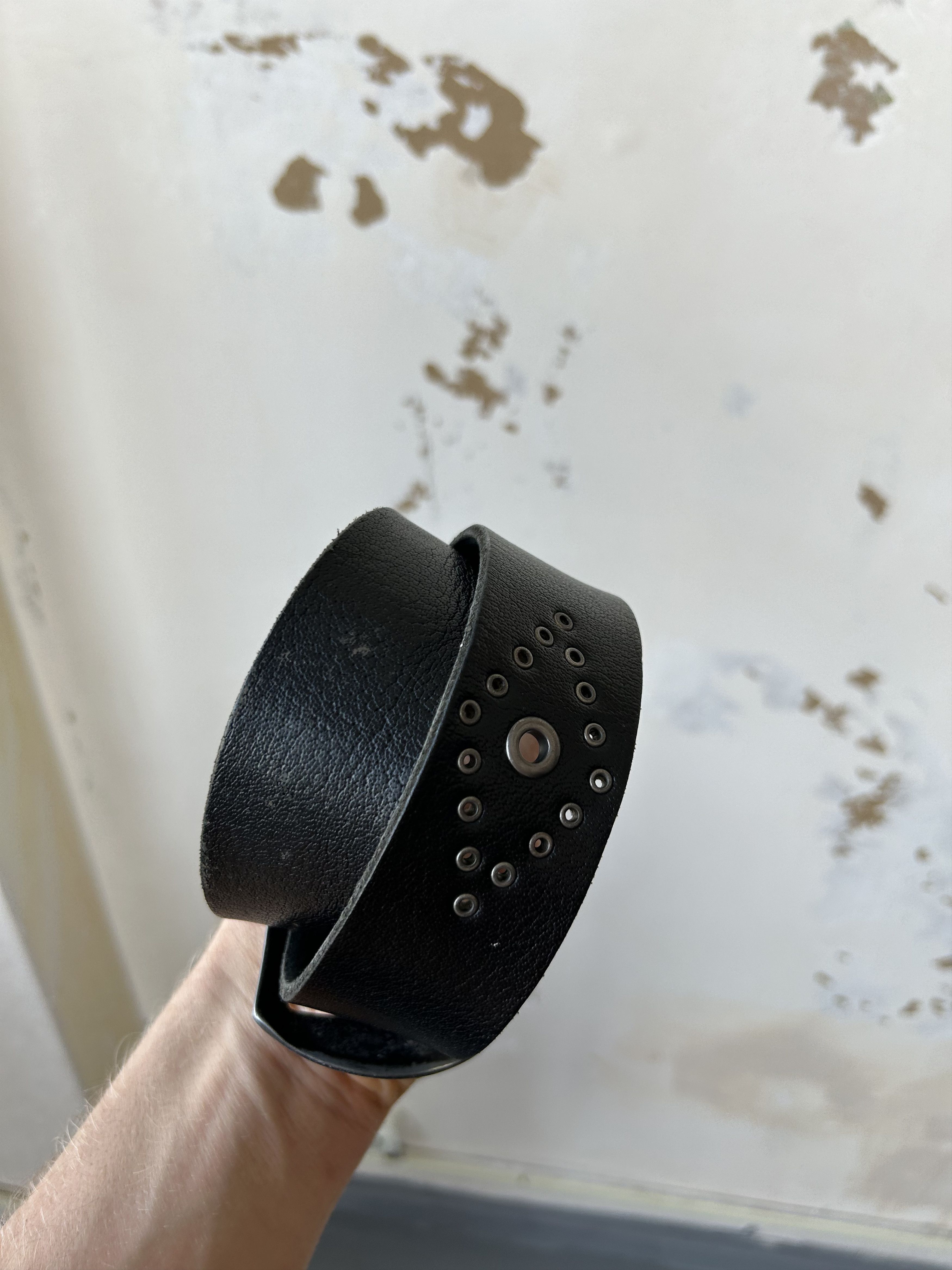 Japanese Brand × Vintage Y2K Vintage Leather Belt Avant Garde distressed Size ONE SIZE - 4 Thumbnail