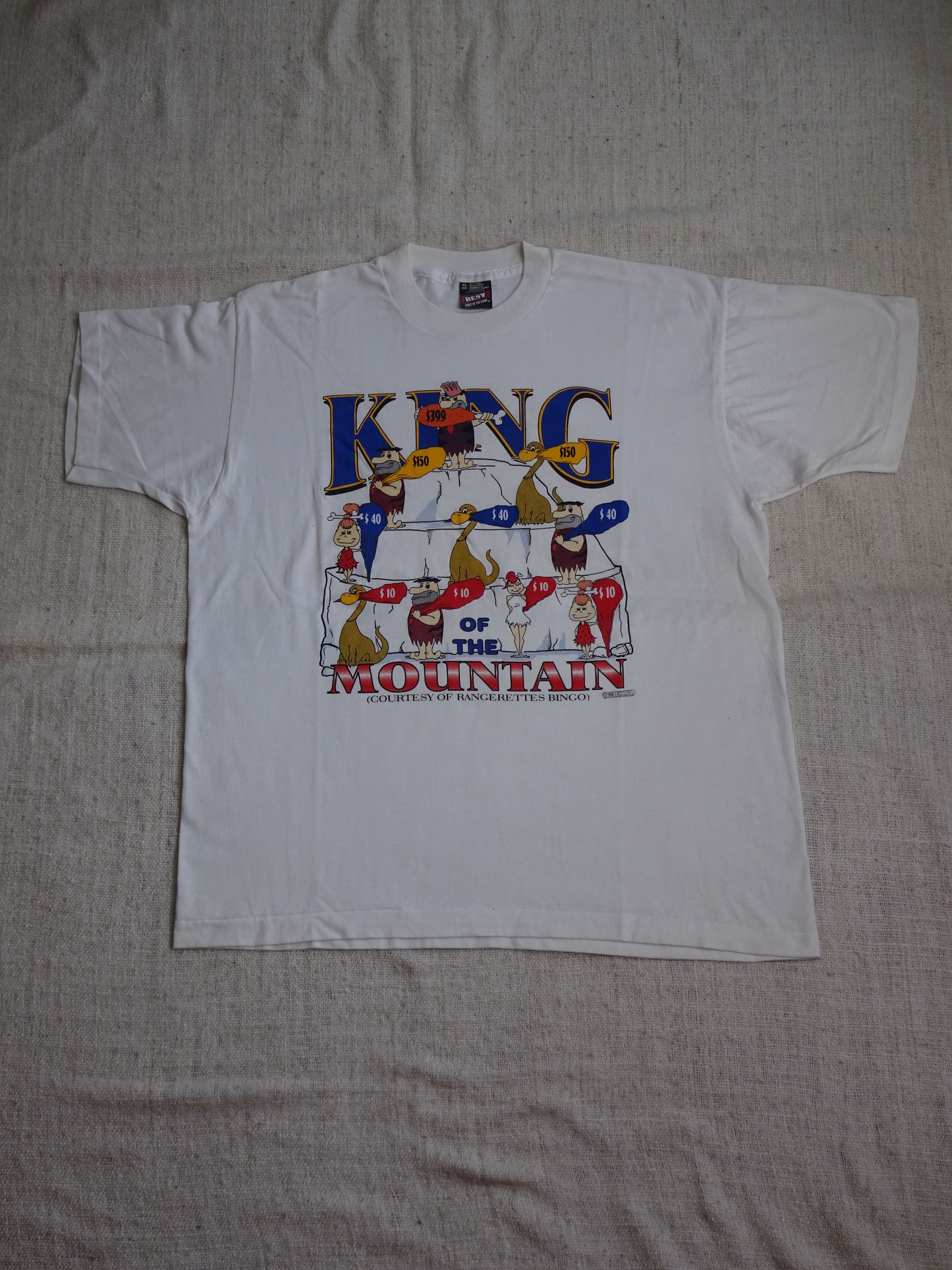 Fruit Of The Loom Vtg 90s Single Stitch King of the Mountain Graphic Tee Size US XL / EU 56 / 4 - 1 Thumbnail