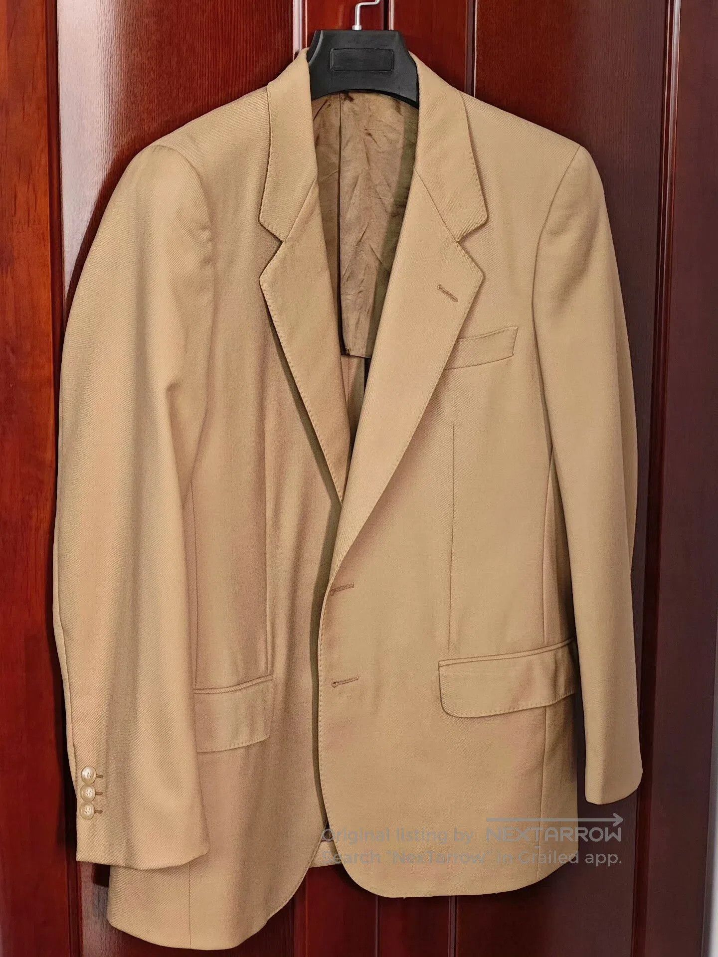Ermenegildo Zegna Zegna Beige Wool Blend Suit Jacket. Size US S / EU 44-46 / 1 - 1 Thumbnail