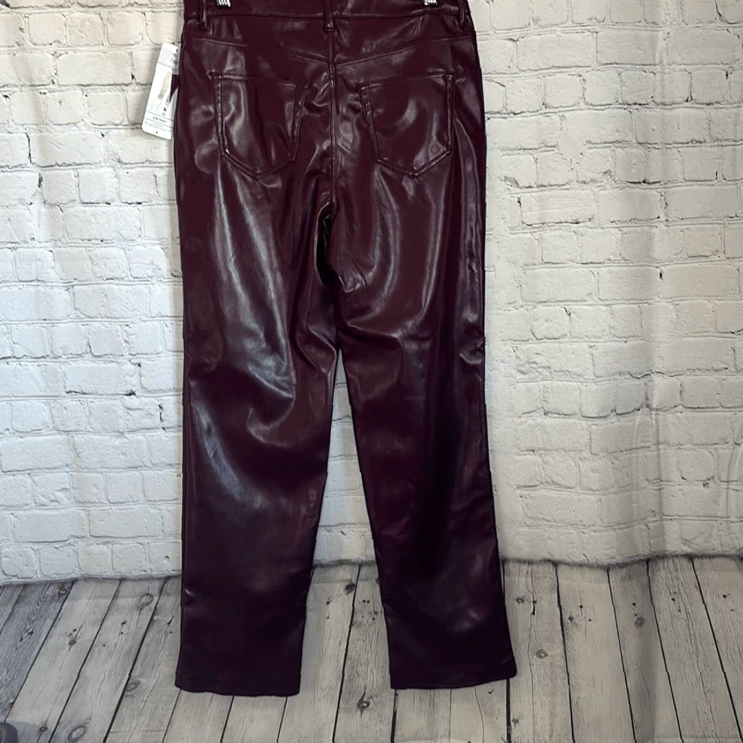 Joie Joie Womens Pants size 4 Burgundy Vegan Leather NEW Size 27" / US 4 / IT 40 - 7 Thumbnail