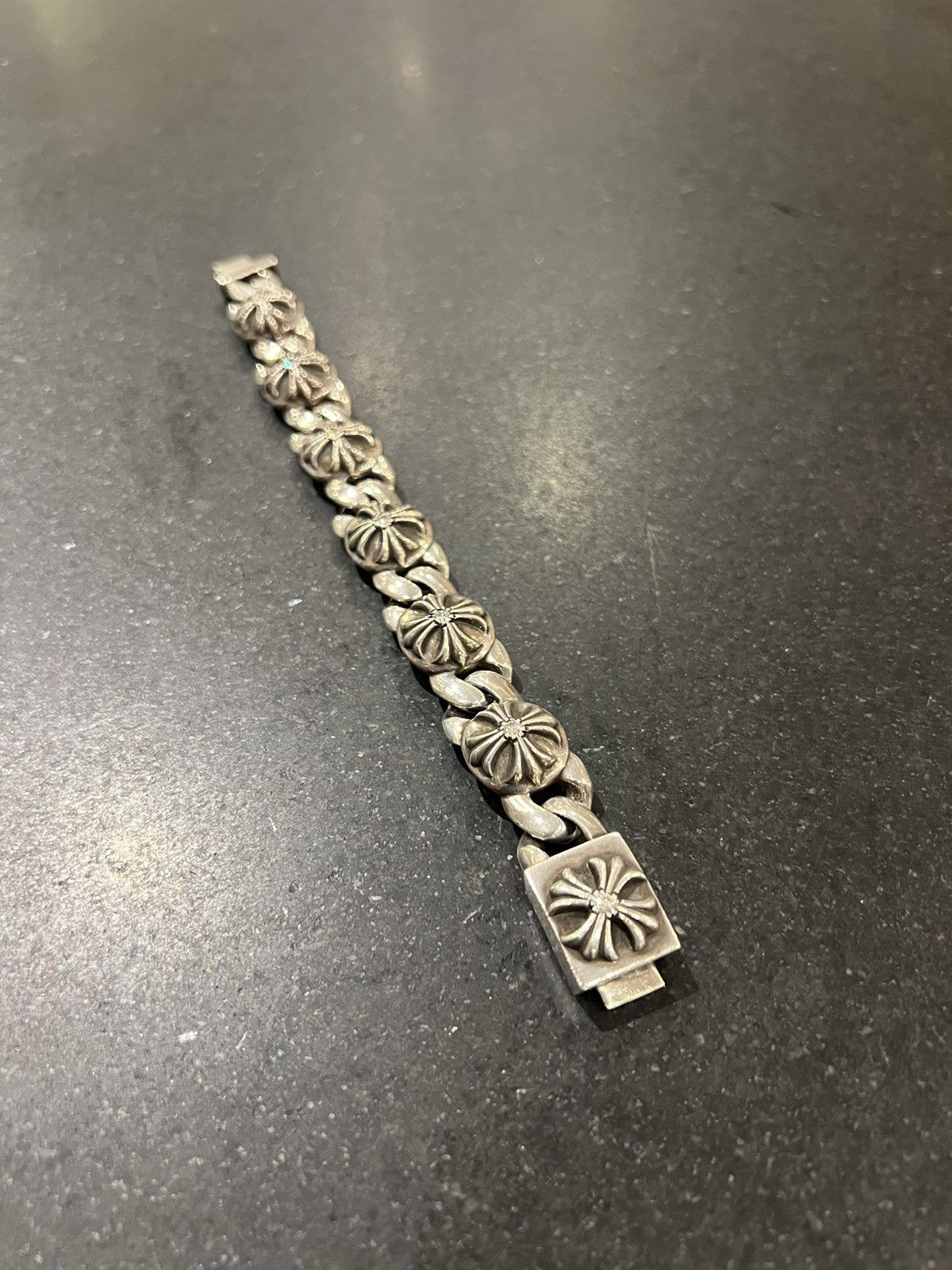 Chrome Hearts Chrome Hearts CH Plus Maltese Link Bracelet With Diamonds Size ONE SIZE - 2 Thumbnail