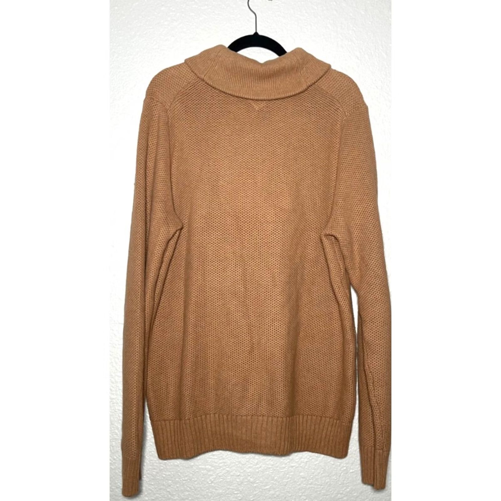 Tommy Hilfiger VINTAGE Tommy Hilfiger Pullover Sweater Mens XL Brown Knit Shawl Collar Size US XL / EU 56 / 4 - 2 Thumbnail