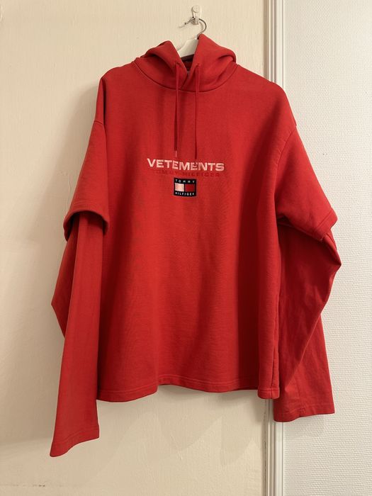 Tommy Hilfiger Vetements x Tommy Hilfiger Layered Hoodie Grailed