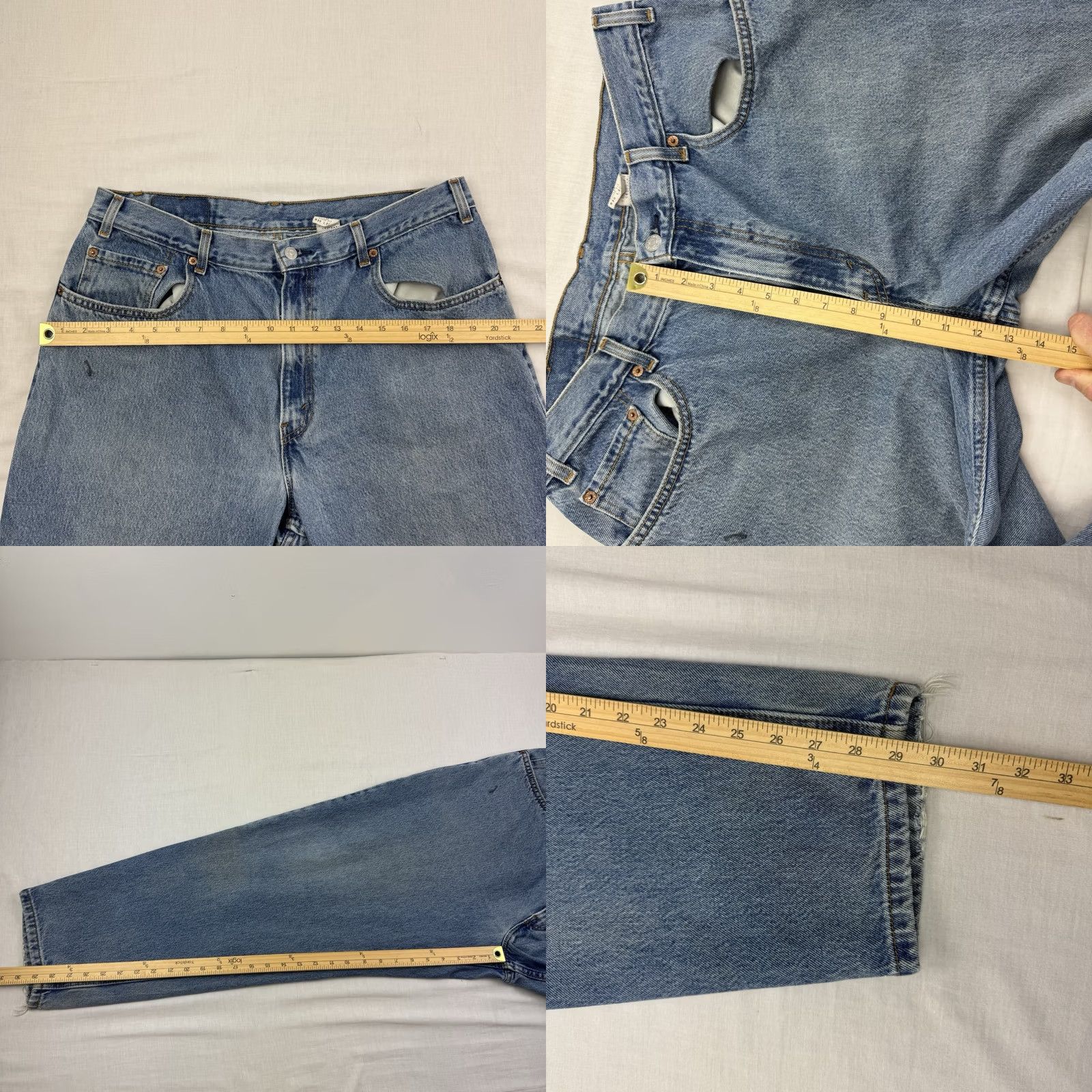 Levi's Vintage Levi'S 560 Jeans Adult Men Blue 38x30 Fit Relaxed Tapered Worn Stains 90s Y2K Size US 38 / EU 54 - 8 Thumbnail