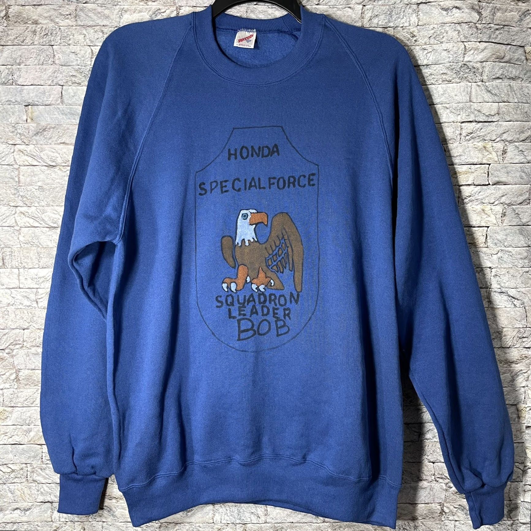 Jerzees VINTAGE 90s Jerzees Hand Painted Honda Special Force Sweatshirt Made USA 2XL Size US XXL / EU 58 / 5 - 2 Thumbnail