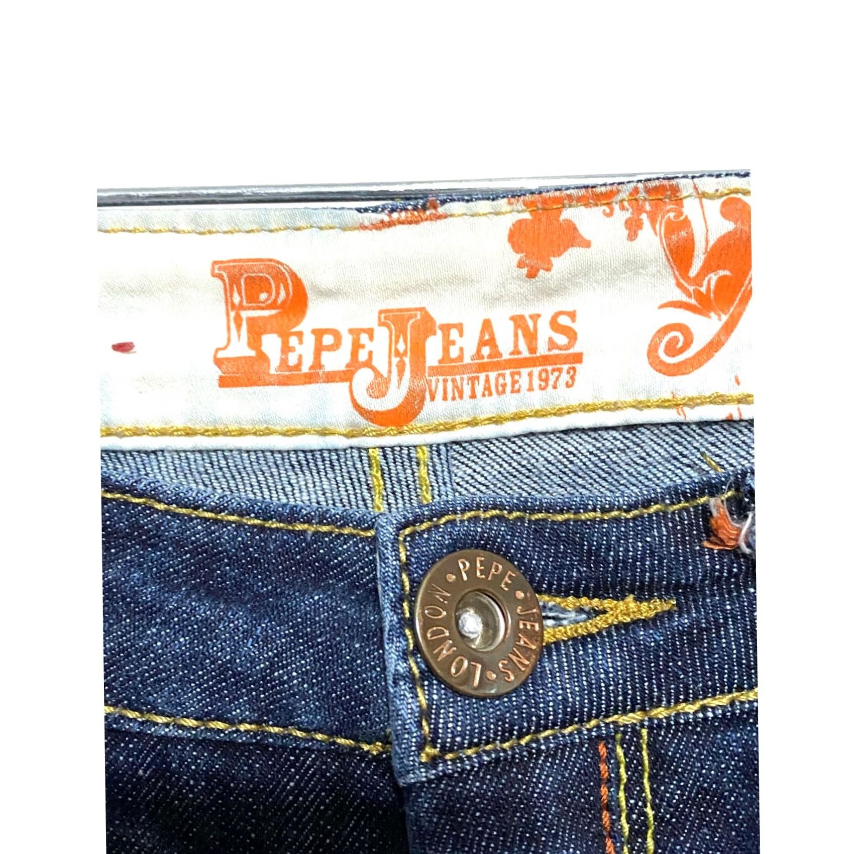 Pepe Jeans VINTAGE Pepe Jeans London 1973 Womens Jeans High-Embroidered Thick Stitch Pockets Y2K Blue 27 Pants Womens Size 27" / US 4 / IT 40 - 6 Thumbnail