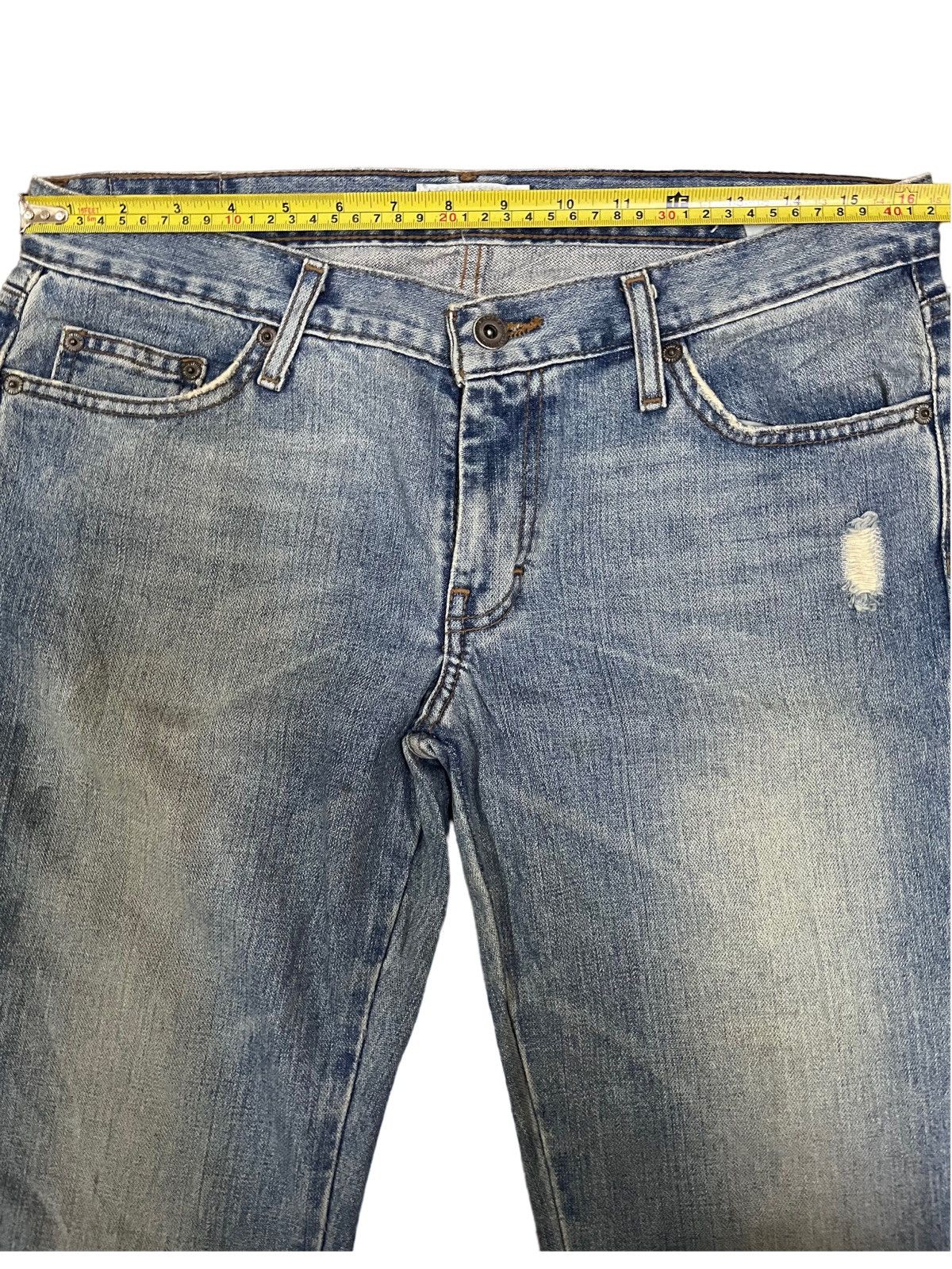 American Apparel × American Eagle Outfitters × American Rag Vintage AOE Distressed Flare Mud Wash Style Jeans Size US 33 - 15 Thumbnail