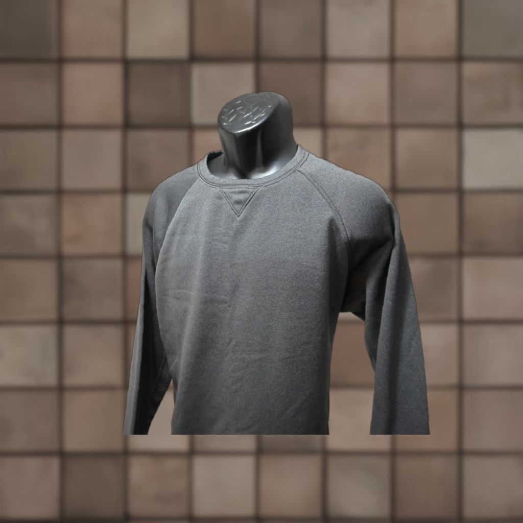 Duluth Fleece Sweater Gray Polyester Long Sleeve Mens L Shirt