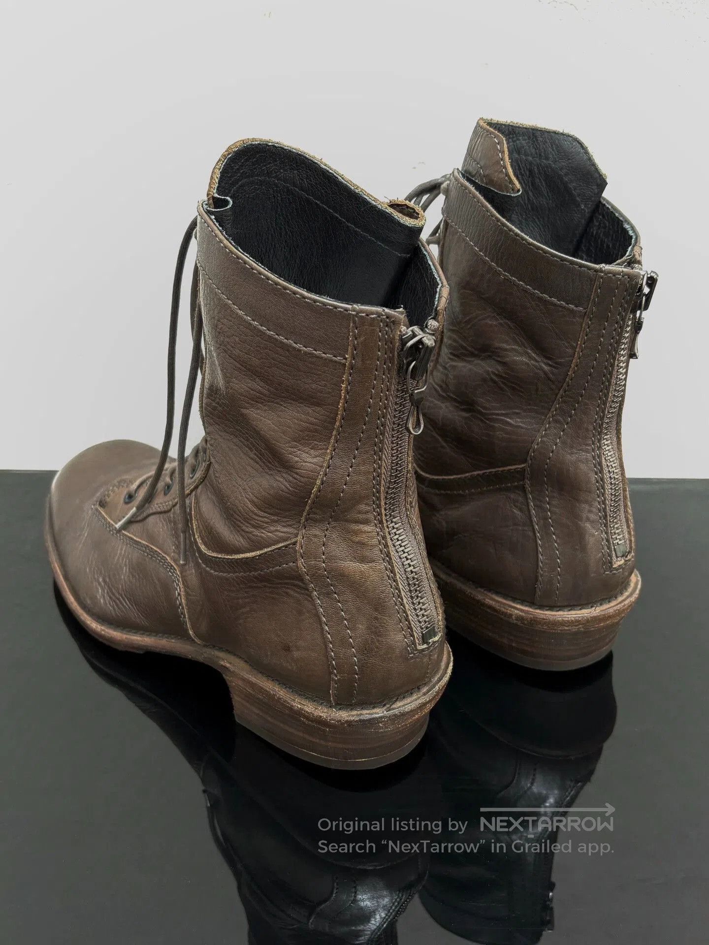 Julius JULIUS_7 00S Back Zip Combat Boots. Size US 5 / EU 37 - 4 Thumbnail