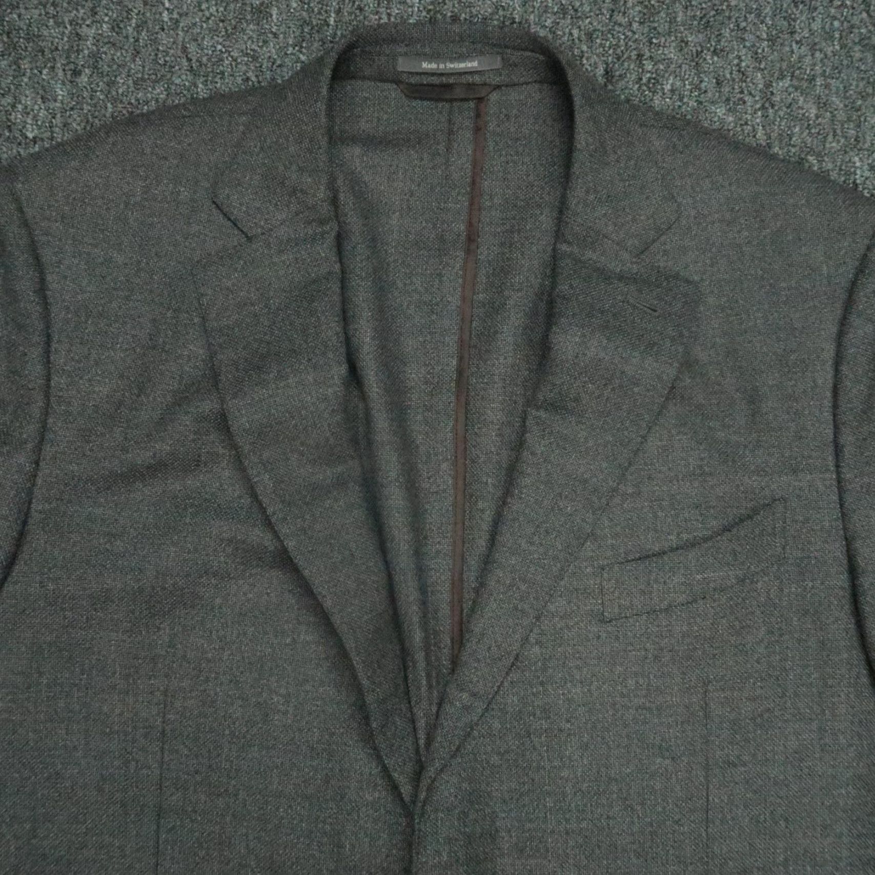 Ermenegildo Zegna Ermenegildo Zegna Jacket 46L Gray Wool Leather Elbow Patch Fairway Mens Size US S / EU 44-46 / 1 - 2 Thumbnail