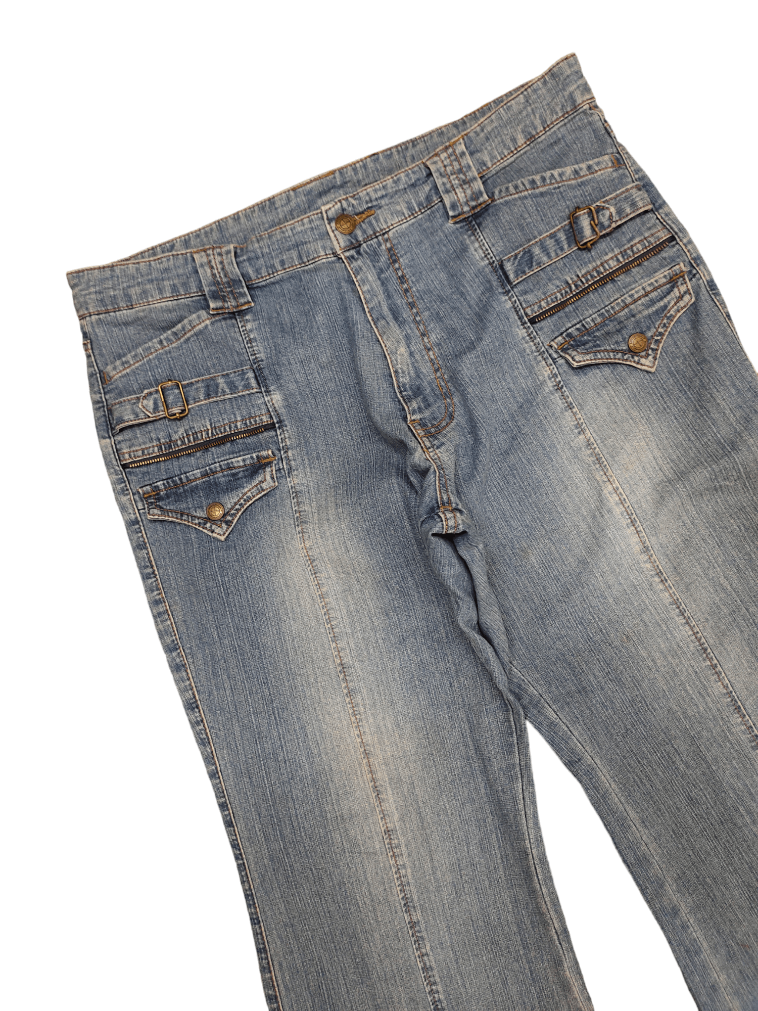 If Six Was Nine Flare Baggy Advantage Bondage Denim Bootcut Wide Leg Y2k Size US 34 / EU 50 - 5 Thumbnail