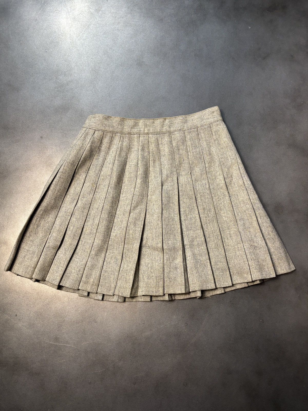Pringle Of Scotland × Vintage 1960s Vintage Pleated Mini Skirt School Uniform Worsted Wool Size 22" - 2 Thumbnail