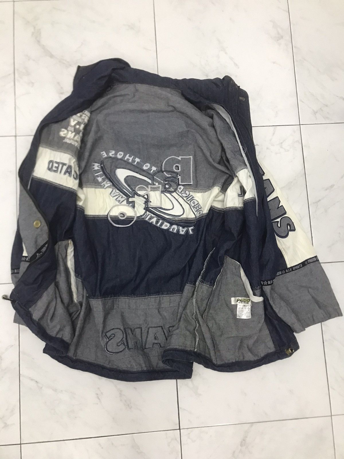 American Rag VINTAGE PARTO DENIM JACKET HOODIE Size US XXL / EU 58 / 5 - 4 Thumbnail