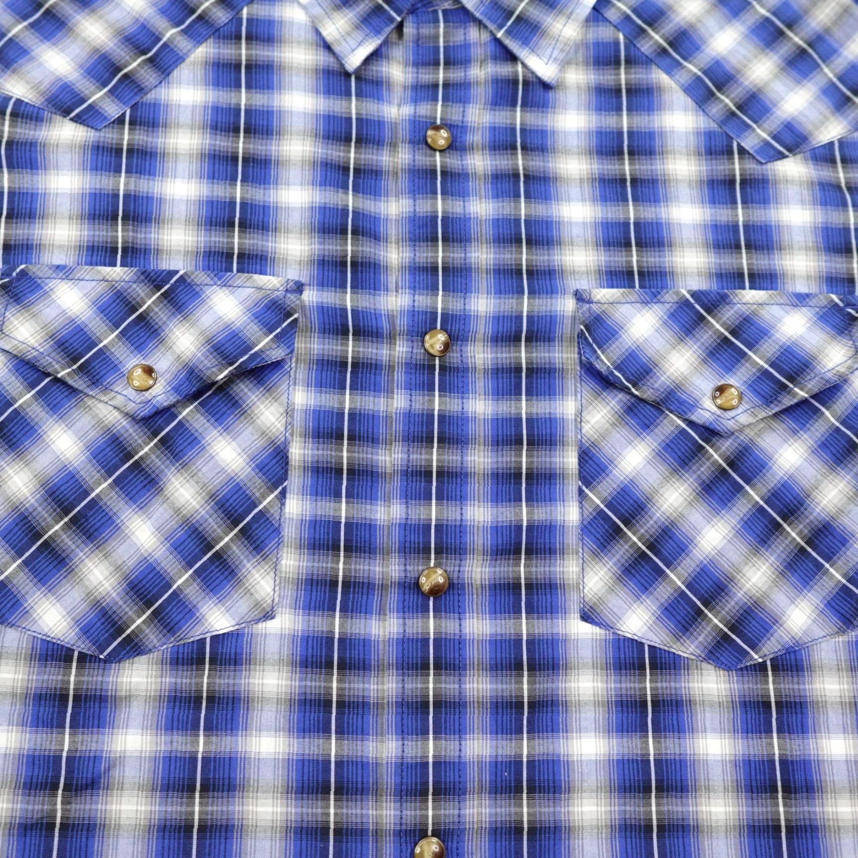 Pendleton VINTAGE Pendleton Shirt Mens Large Blue White Plaid Western Pearl Snap Frontier Cowboy Shirt Men Large Blue Plaid Pearl Snap Cowboy Size US L / EU 52-54 / 3 - 3 Thumbnail