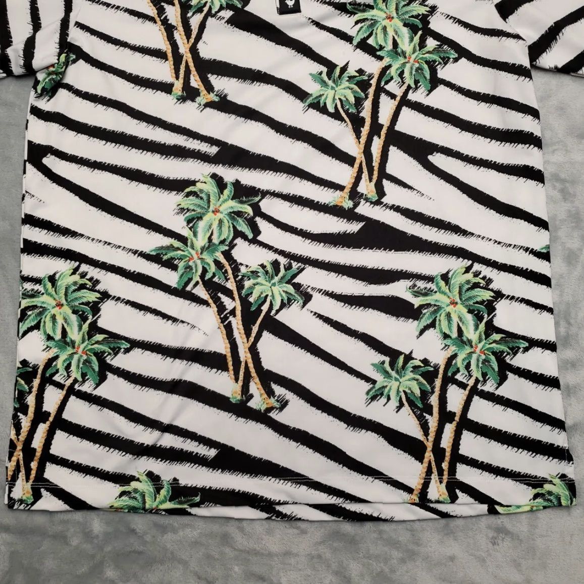 Vintage VINTAGE Bad Birdie Polo Shirt Mens M Zebra Tropical Palm Performance 4 Way Stretch Golf Size US M / EU 48-50 / 2 - 2 Thumbnail