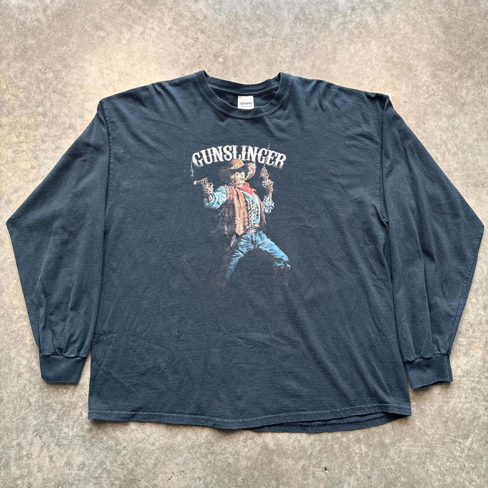 Other Gunslinger Cowboy Skeleton Horror Graphic Vintage Y2k TShirt Size US XXL / EU 58 / 5 - 1 Thumbnail