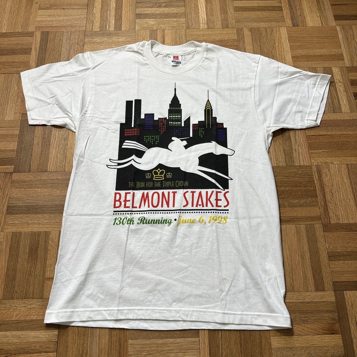 Hanes Vintage 1998 Belmont Stakes tee Size US L / EU 52-54 / 3 - 1 Thumbnail