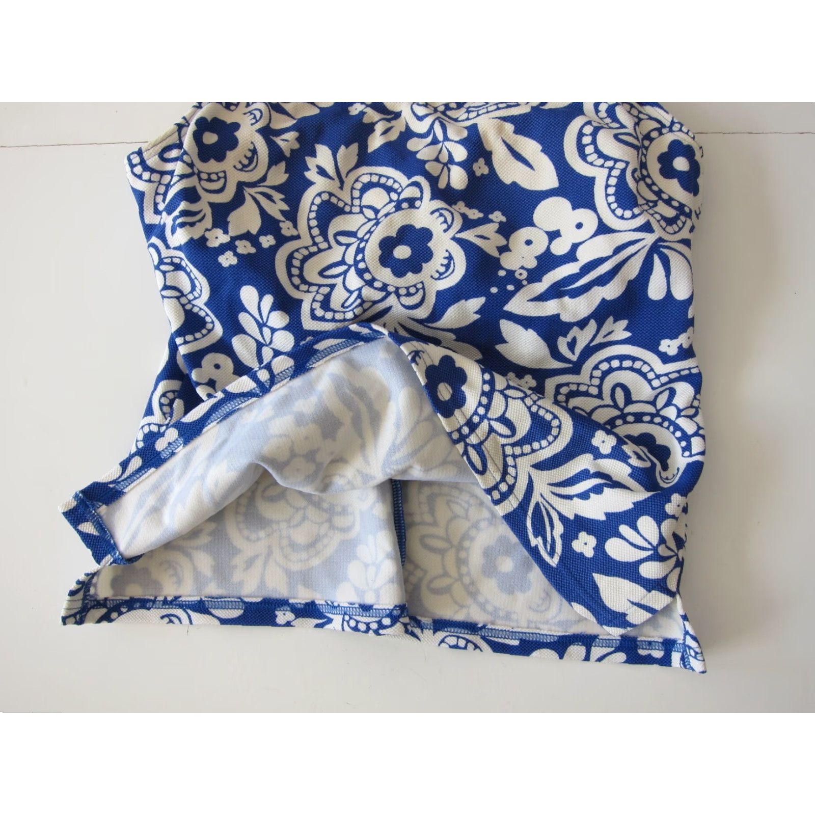 Lands' End VINTAGE Lands' End Tankini Blue White Floral Built In Bra Tankini Swim Top Size 6 Womens Size M / US 6-8 / IT 42-44 - 6 Thumbnail