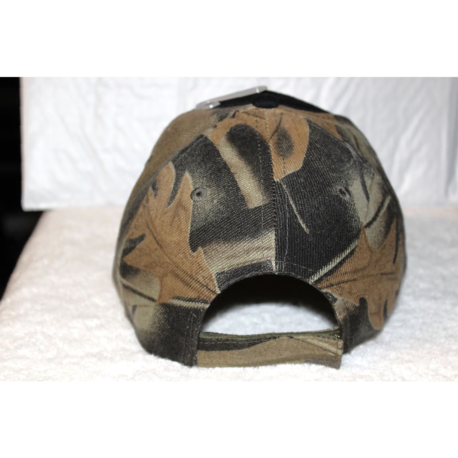 Born VINTAGE Hunting Baseball Cap Men Adjustable Camo Black Deer Born to Pull the Trigger Outdoor Outdoors Men Size ONE SIZE - 3 Thumbnail