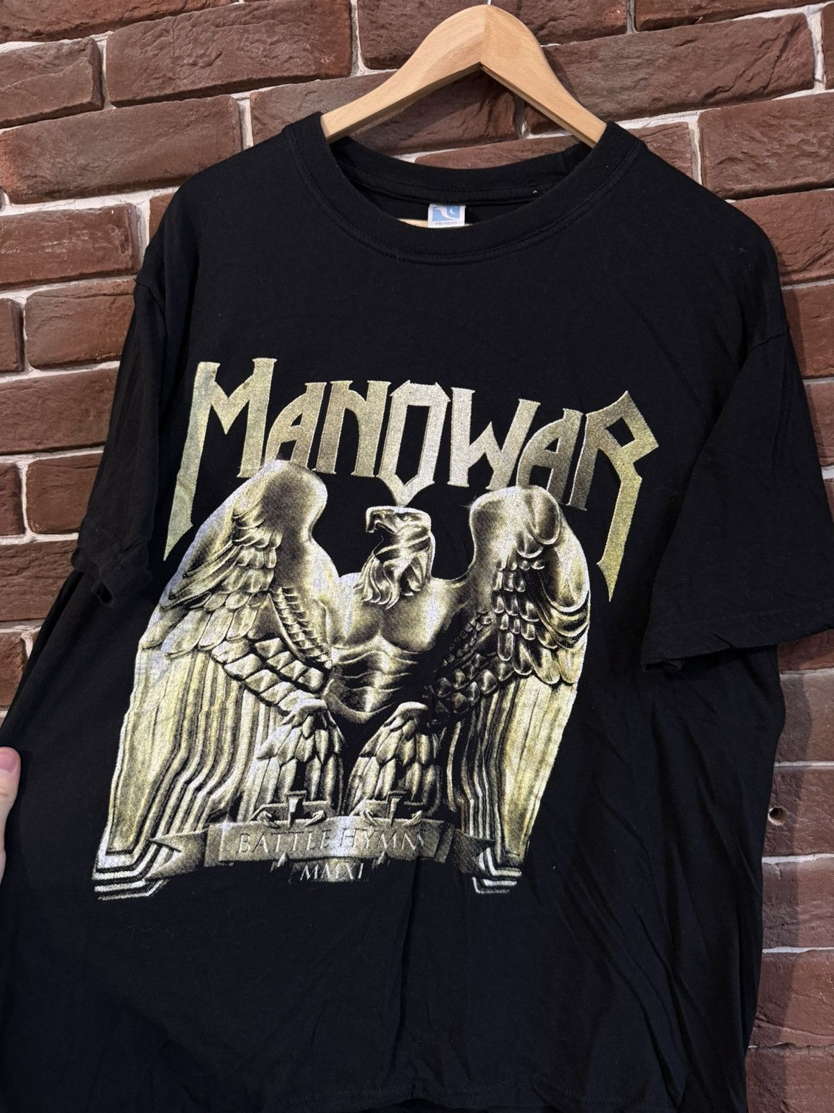 Band Tees Rare Manowar 00s Vintage Tshirt Heavy Metal Band Tee Size US L / EU 52-54 / 3 - 3 Thumbnail