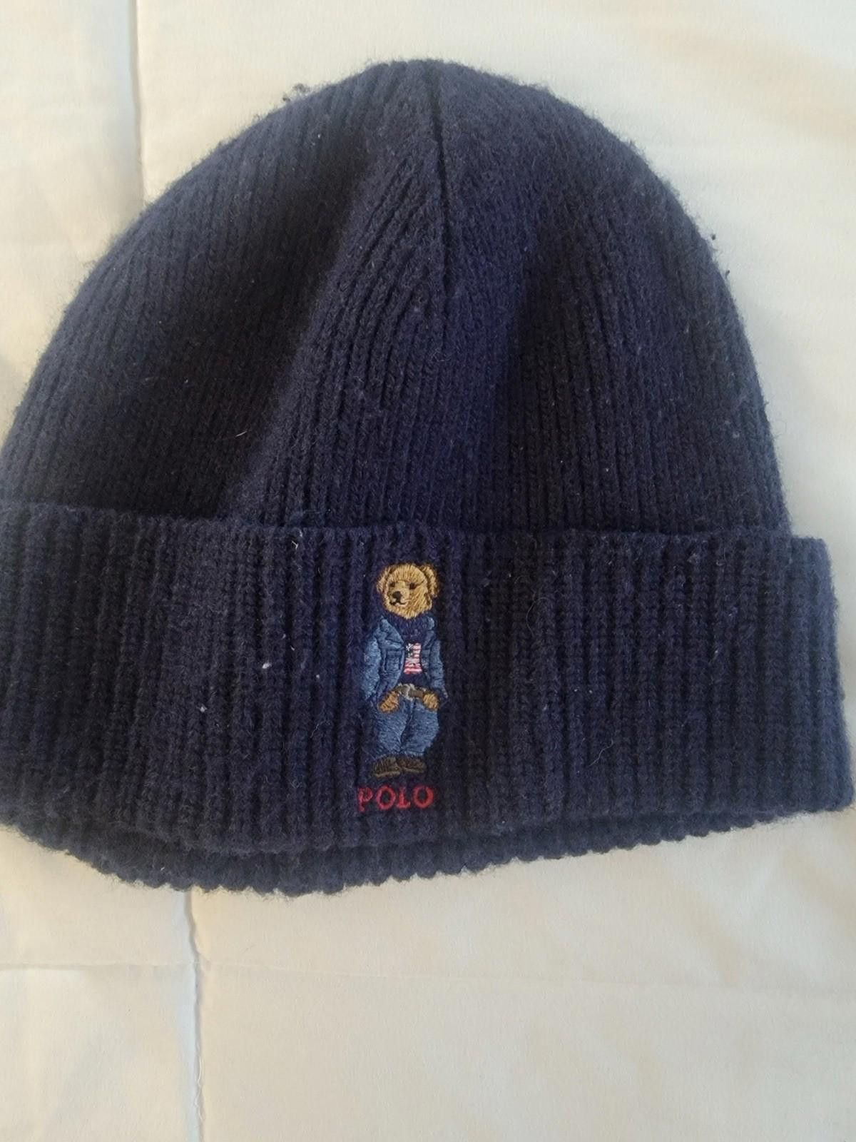 Polo Ralph Lauren Embroidered Polo Bear Knit Hat Cap Beanie