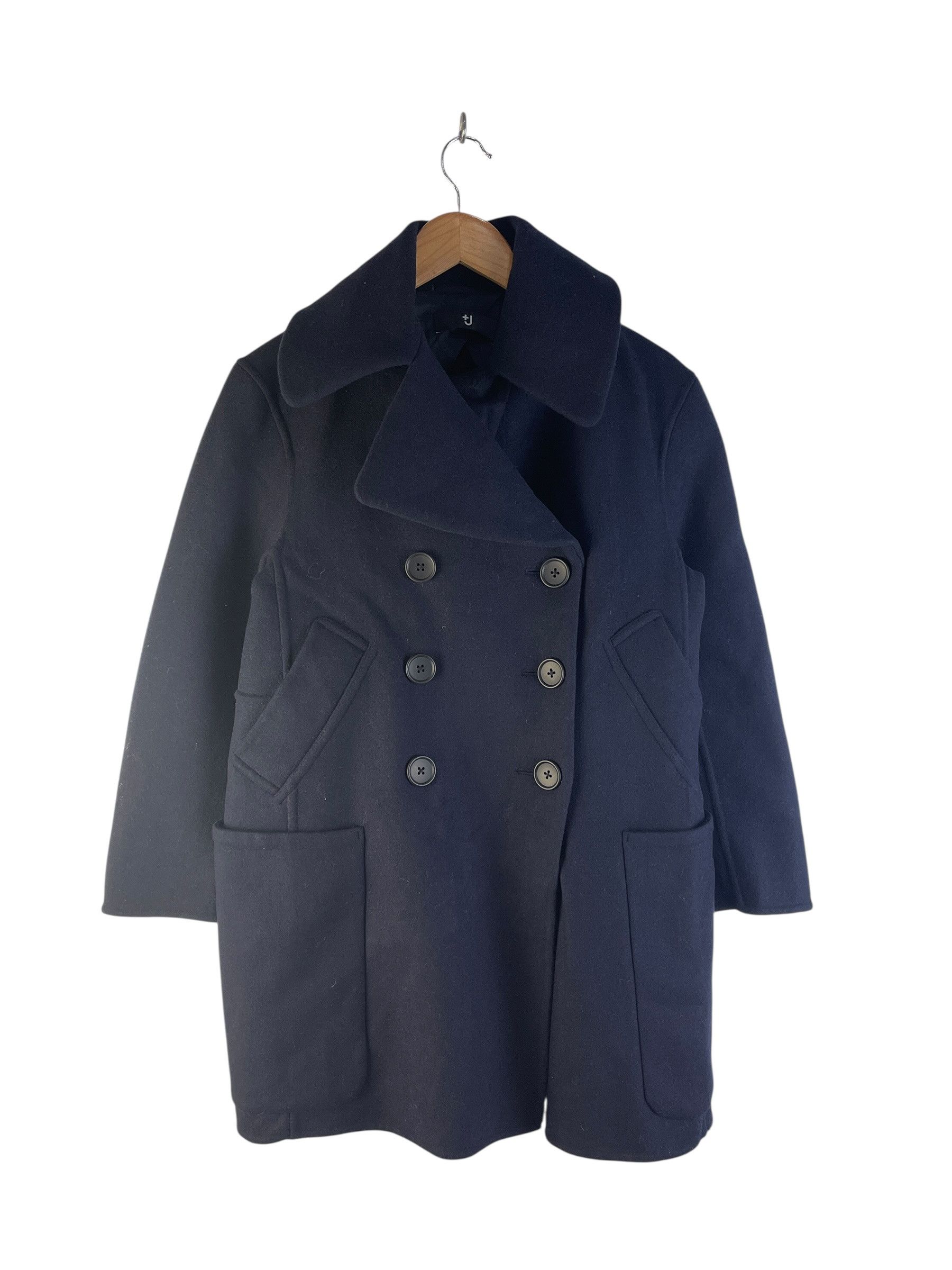 Jil Sander × Uniqlo UNIQLO +J Jil Sander Double Face Wool Peacoat Navy Size S Size US S / EU 44-46 / 1 - 1 Thumbnail