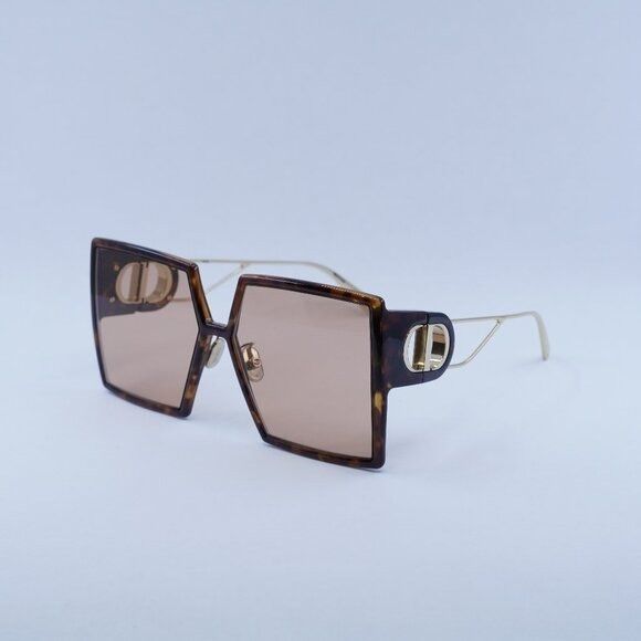 Dior Dior 30MONTAIGNE SU 26L0 Sunglasses Havana/Gold Square Frame Size ONE SIZE - 2 Thumbnail
