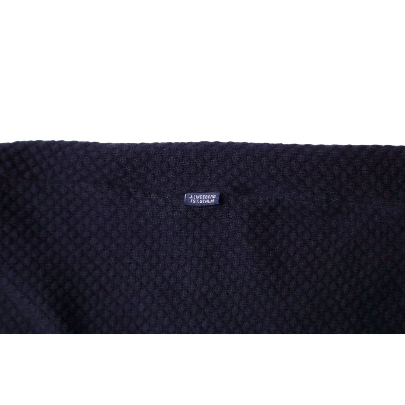 J.Lindeberg J. LINDEBERG Hannes Micro Moss Jumper Men's MEDIUM Pullover Navy Knit Cotton Crew Neck Long Sleeve Winter All Seasons Mens Size US M / EU 48-50 / 2 - 7 Thumbnail