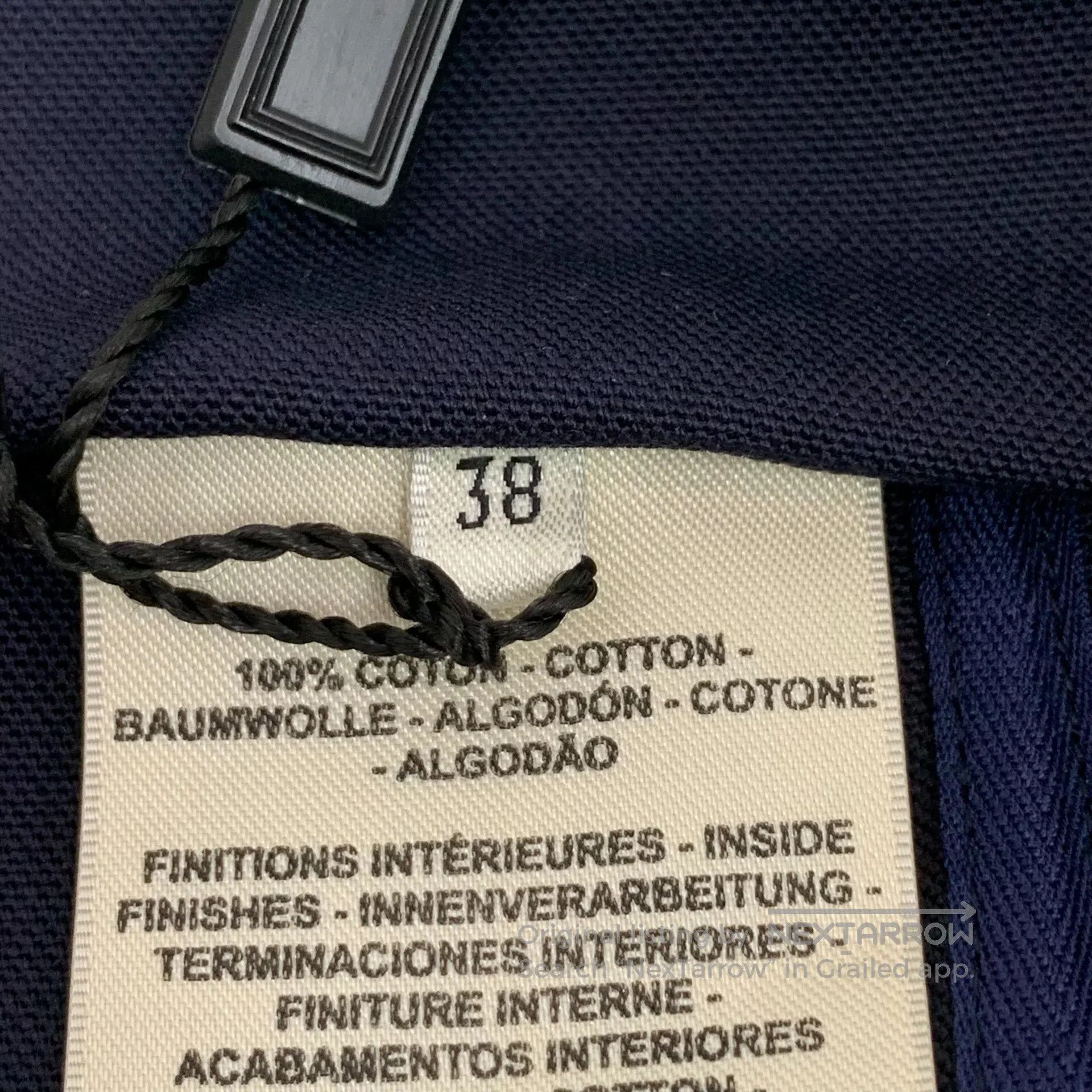 Hermes Hermes size M Dark blue bell chain cotton casual half-skir Size 37" - 7 Thumbnail