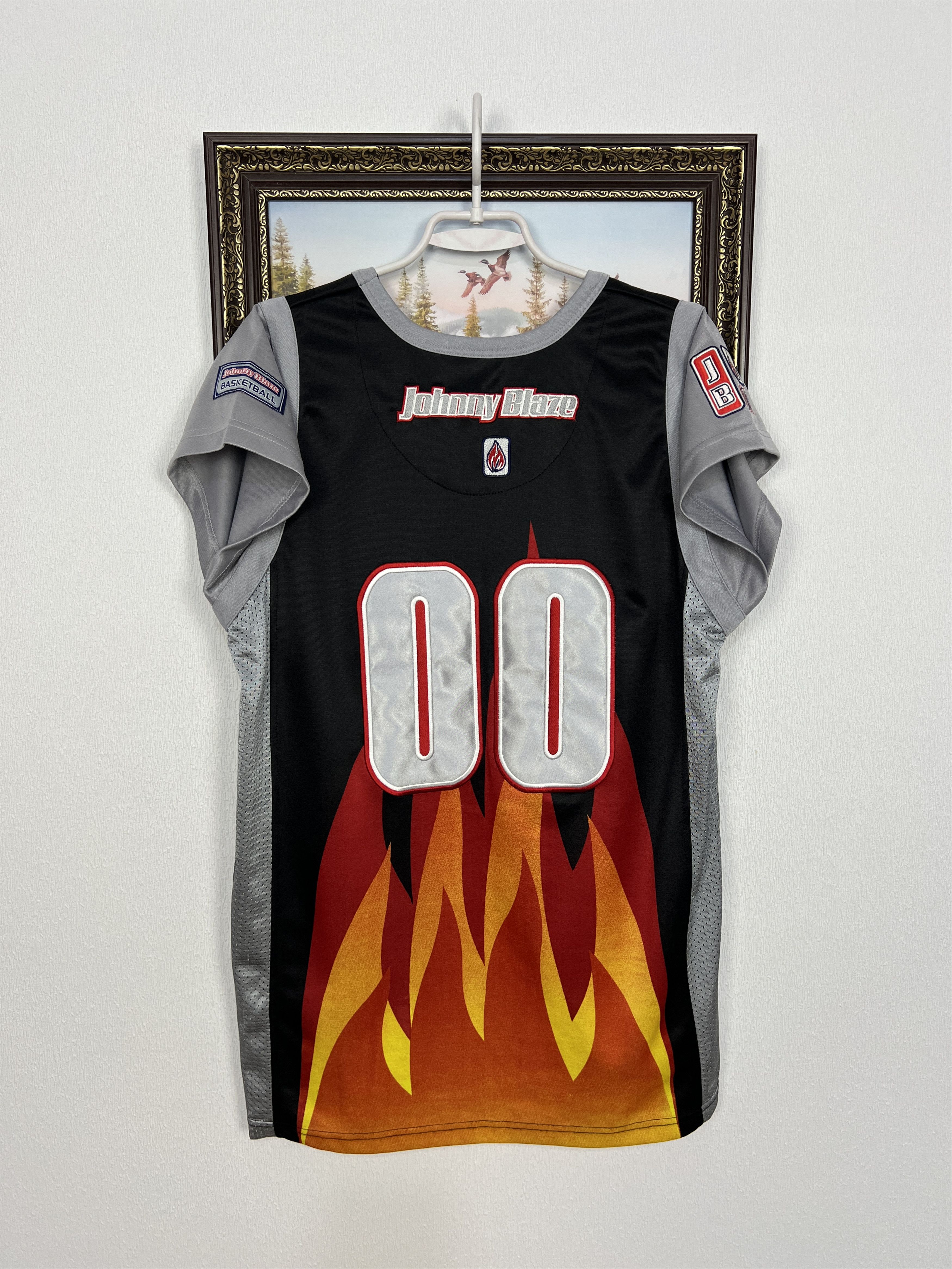 Vintage Vintage Johnny Blaze Embroidered Basketball Logo Jersey Burn Size US M / EU 48-50 / 2 - 11 Thumbnail