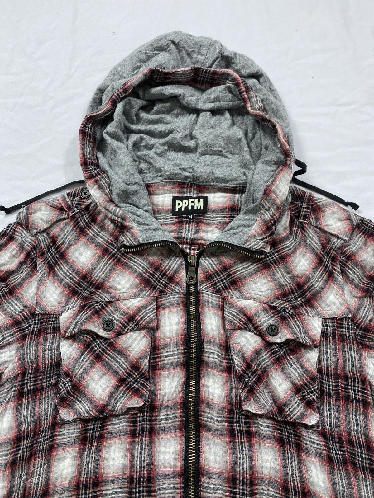 PPFM 2000s PPFM double Zipper Flannel Hoodie Size US M / EU 48-50 / 2 - 4 Thumbnail
