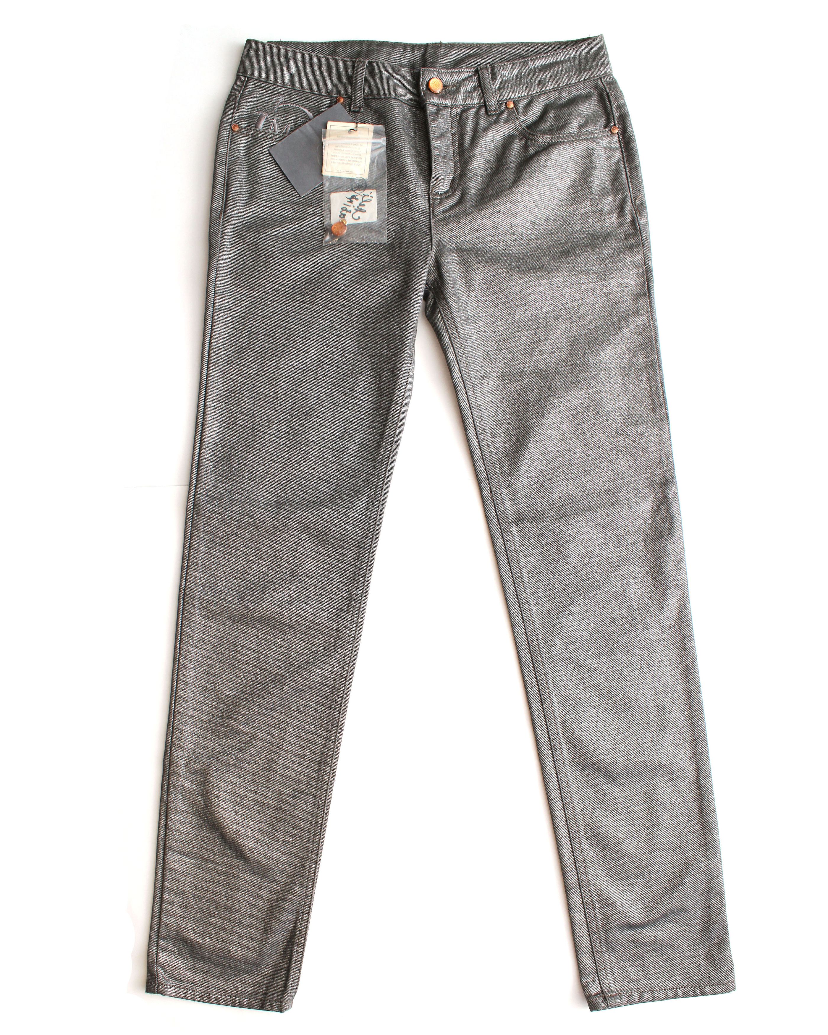 Alexander McQueen MCQ Alexander McQueen Silver Metallic Jeans Size 29" - 1 Thumbnail