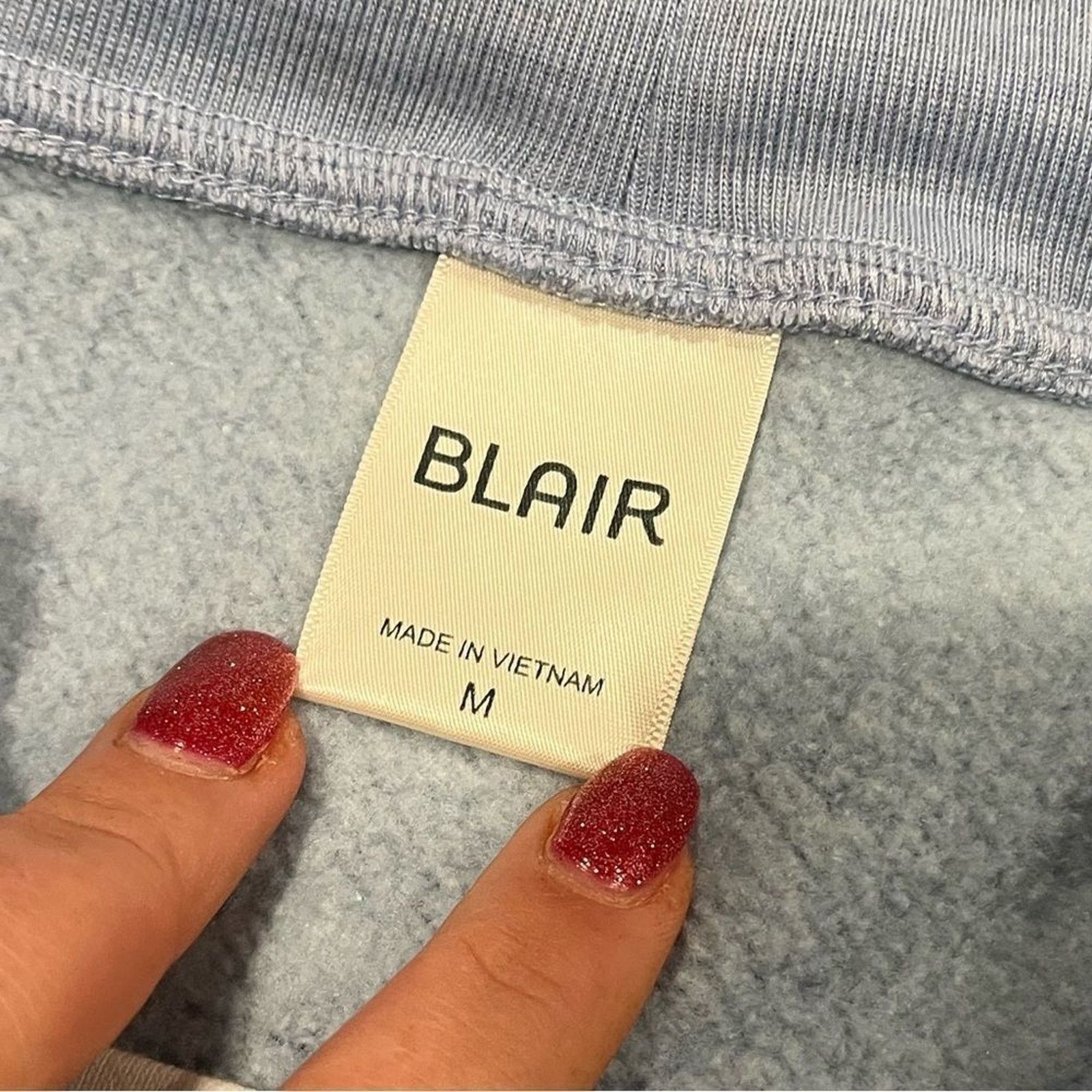 Vintage Blair Light Baby Blue Pullover Shawl Neck Sweatshirt Size M Size M / US 6-8 / IT 42-44 - 2 Thumbnail